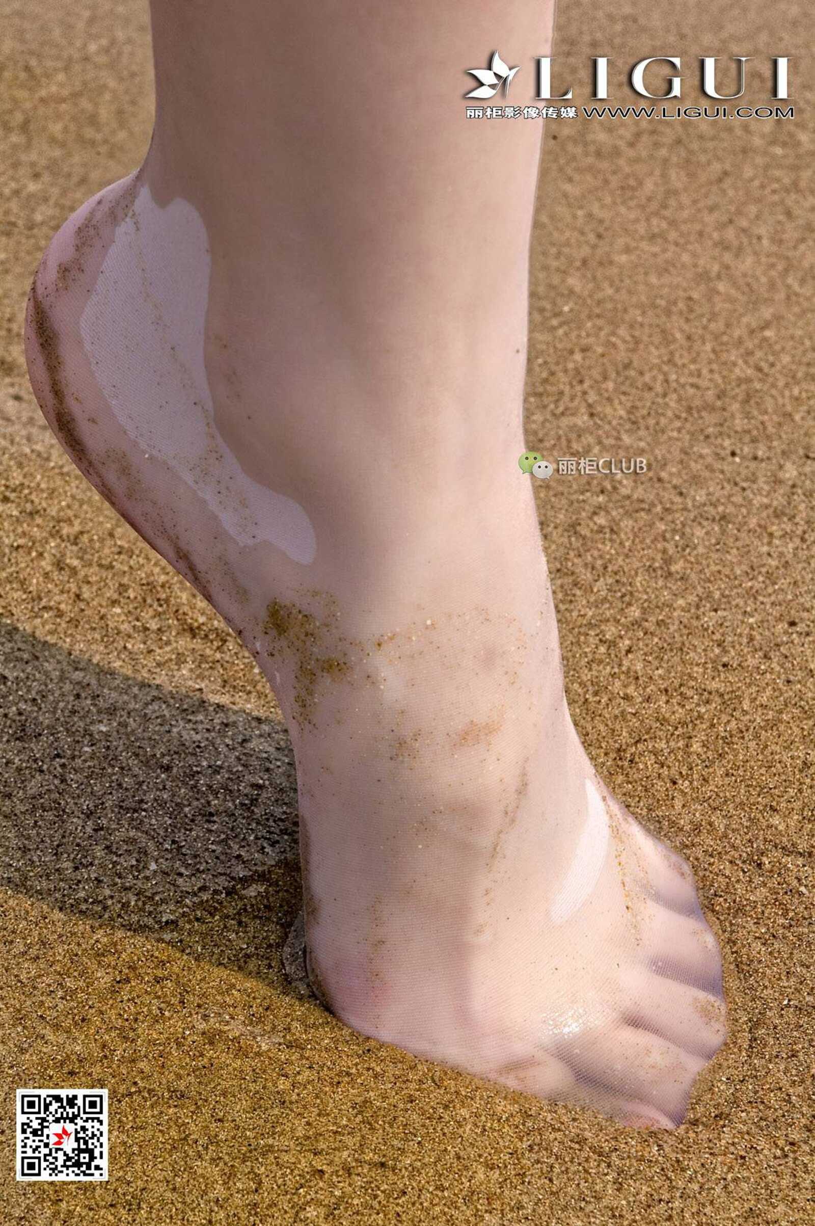 菲儿《沙滩婚纱》 [丽柜LIGUI] 网络丽人 写真集第5张