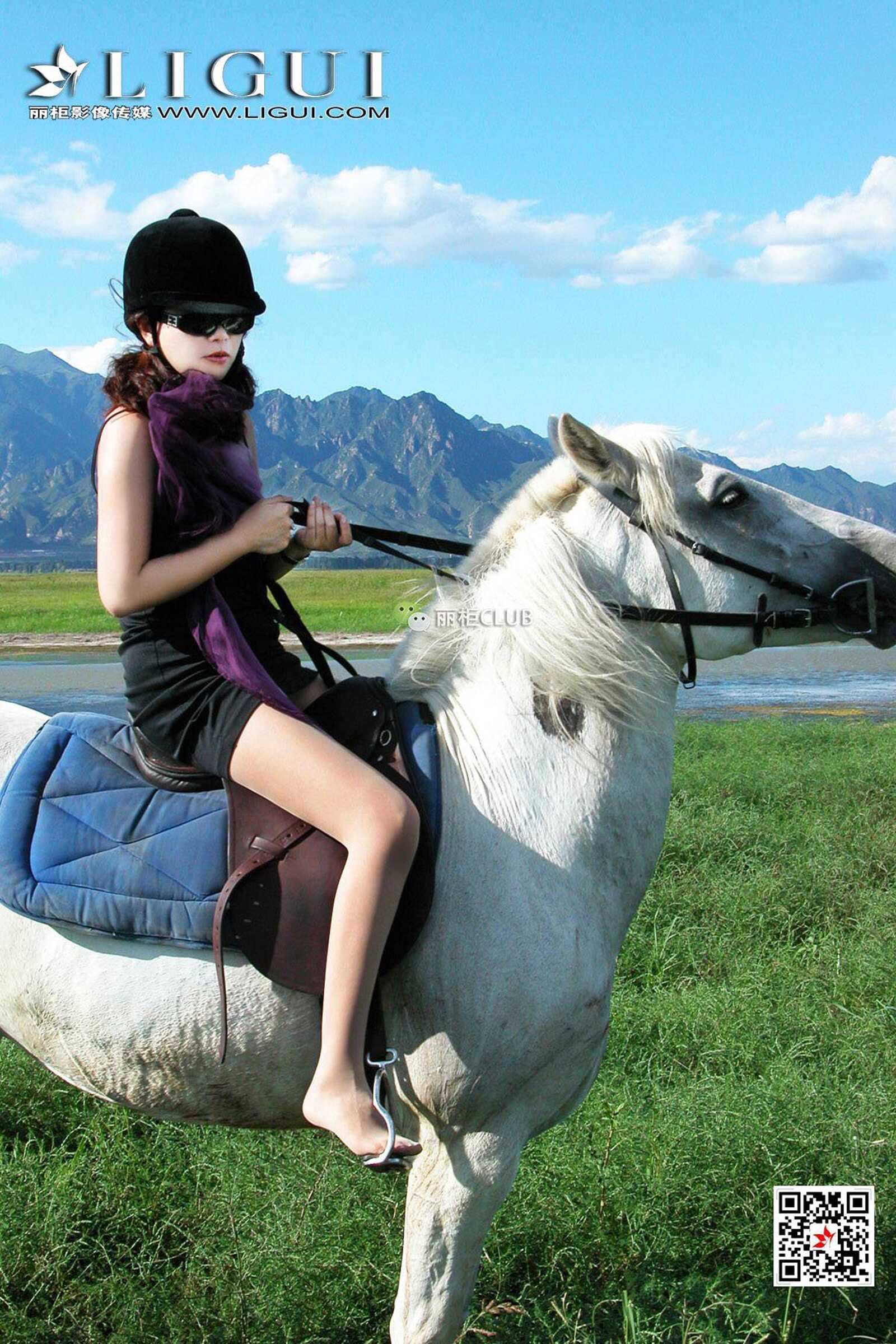 腿模丝高《白马女郎美丝》 [丽柜LIGUI] 美腿丝足第6张