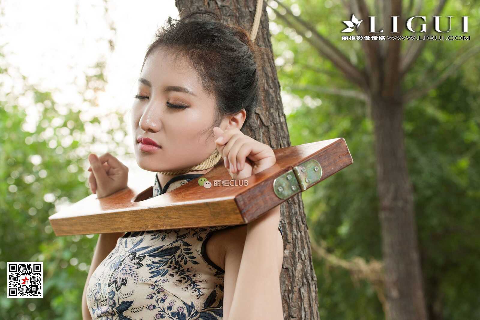 腿模思彤《旗袍美束镣铐人体》 [丽柜LIGUI] 网络第14张