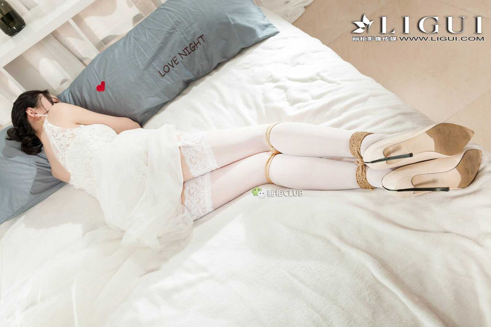 腿模敏儿《白丝绳艺》 [丽柜Ligui] 网络丽人 美腿第13张