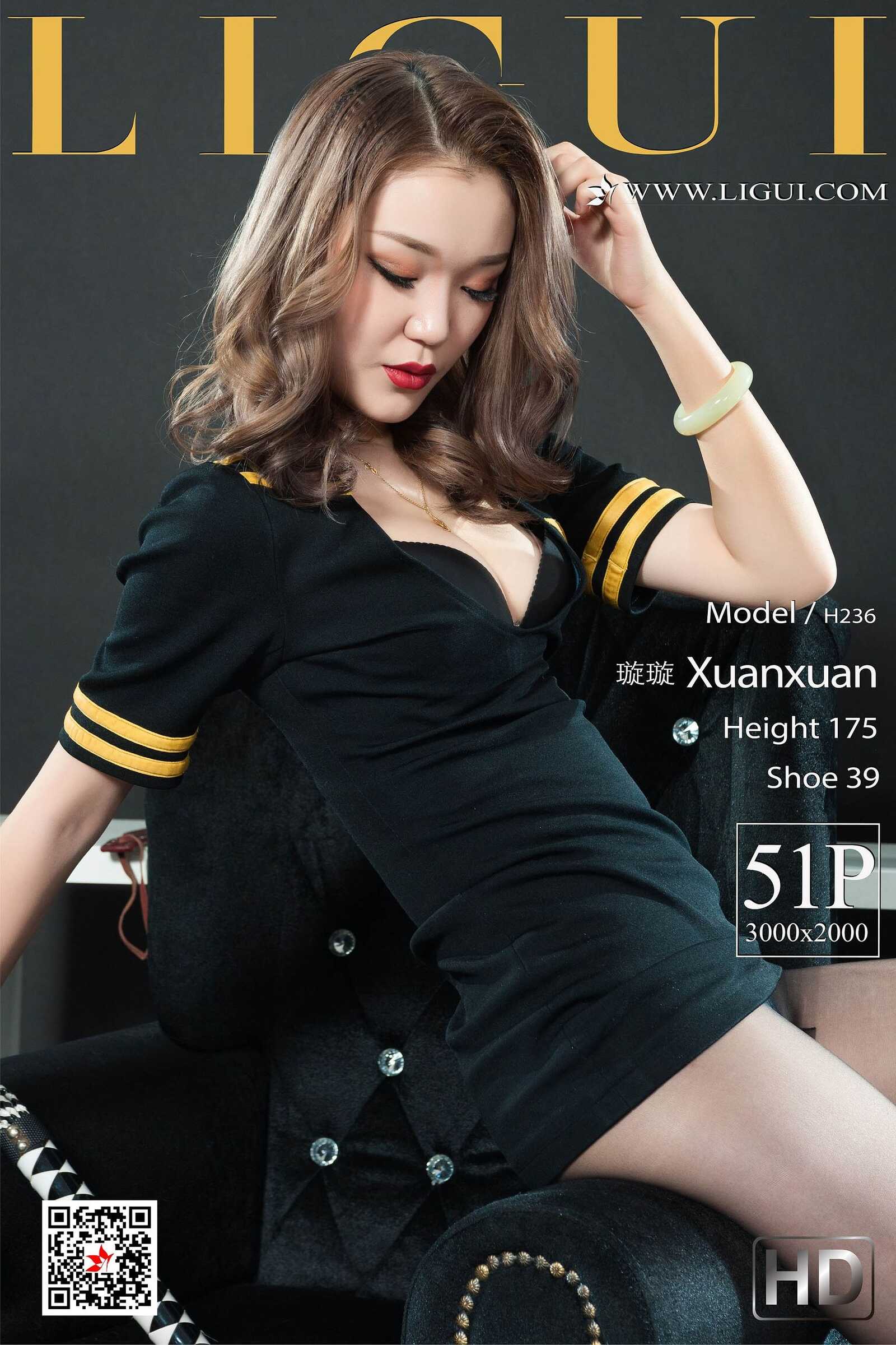 腿模璇璇《黑丝空姐制服》 [丽柜Ligui] 网络丽人第17张