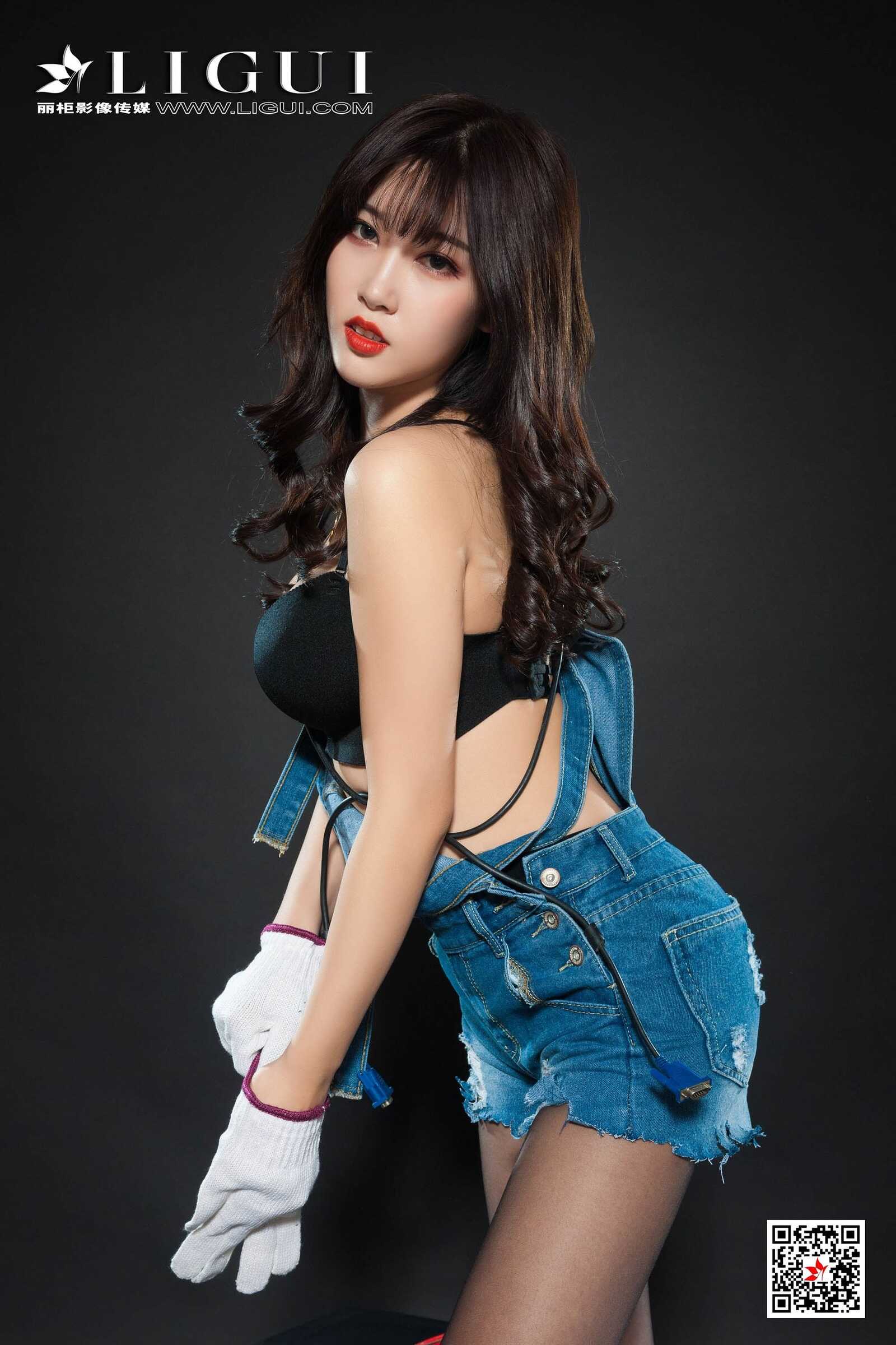 筱筱《牛仔黑丝修理工》 [丽柜Ligui] 网络丽人 写第10张