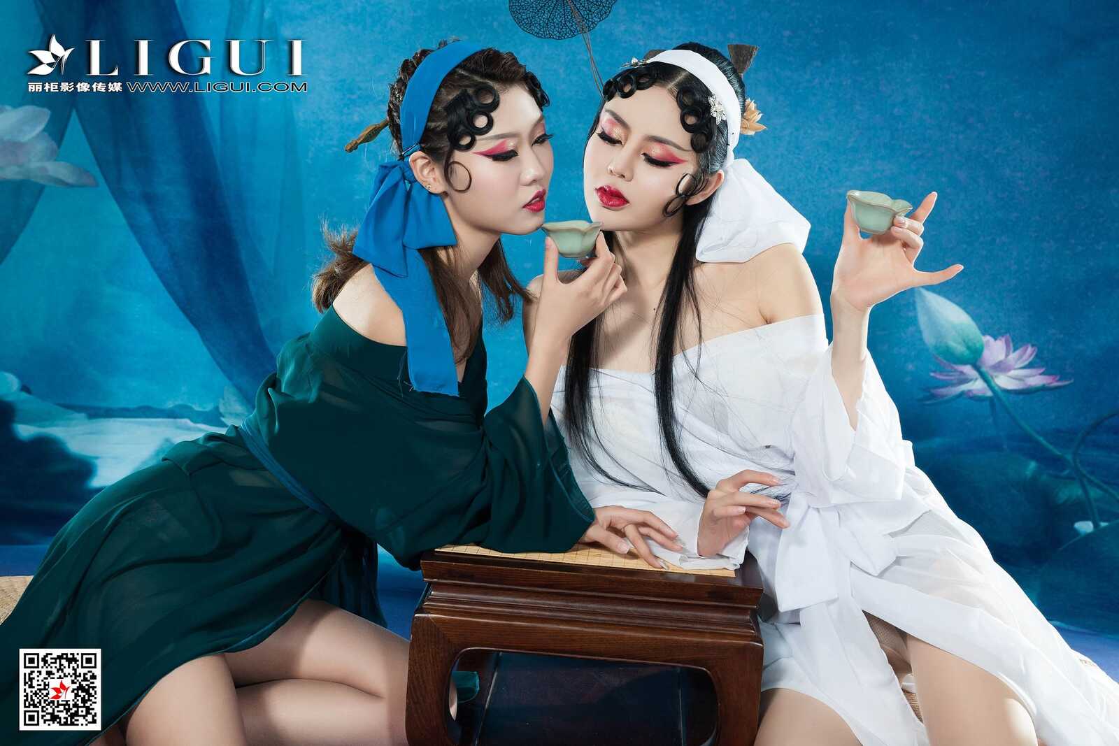 钟情&amp;amp;凉儿《双生戏曲美人》 [丽柜Ligui] 写真集第5张