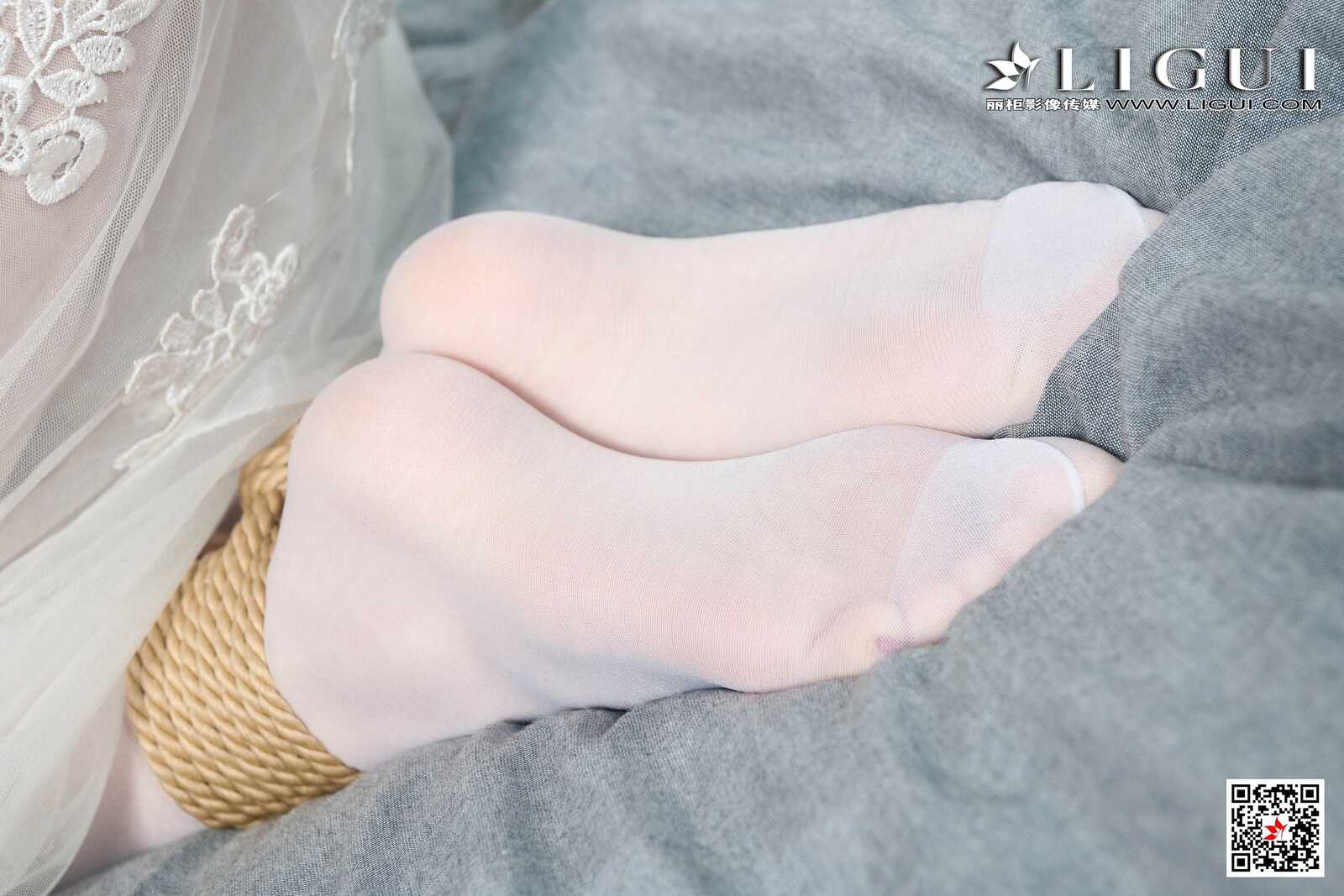 腿模兔子《婚纱白丝捆绑绳艺》 [丽柜美束Ligui第7张