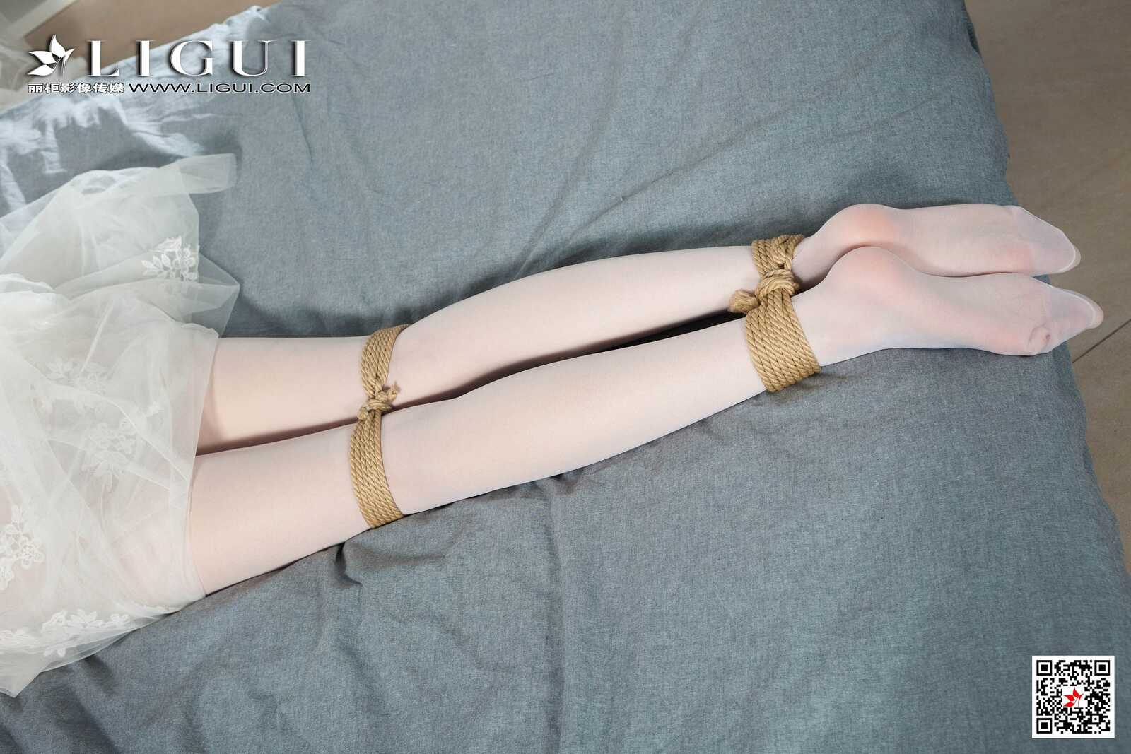 腿模兔子《婚纱白丝捆绑绳艺》 [丽柜美束Ligui第1张