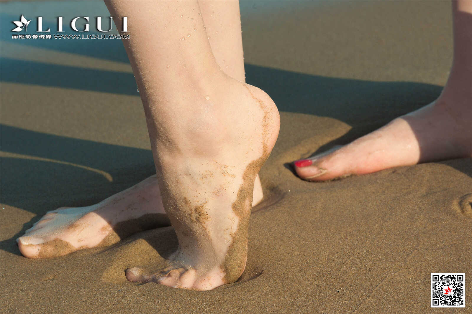 兔子&amp;amp;甜甜《海边姐妹花丝袜秀》 [丽柜Ligui]第6张