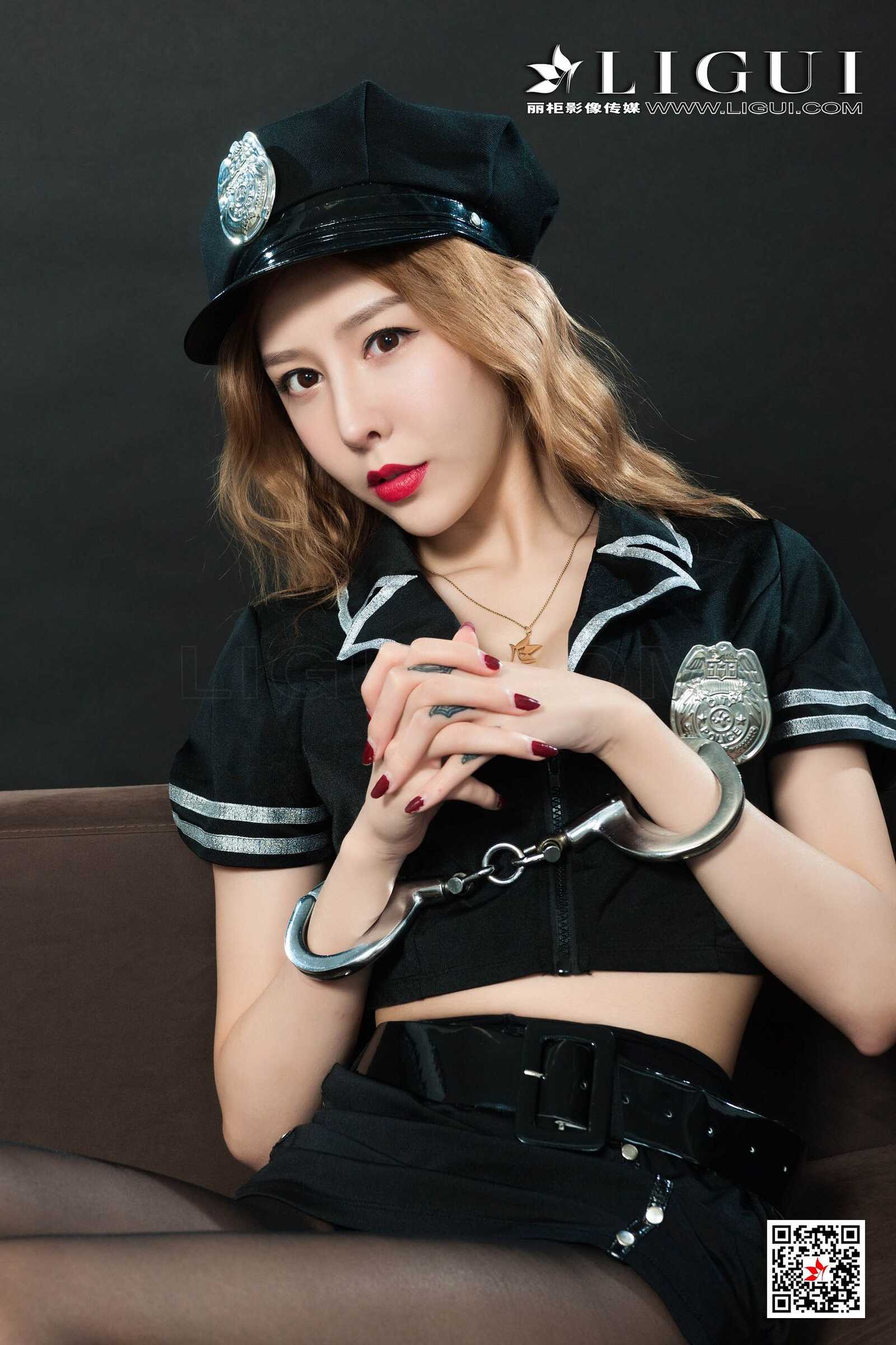 兔子《黑丝女警镣铐》 [丽柜LIGUI] 网络丽人 写真第12张