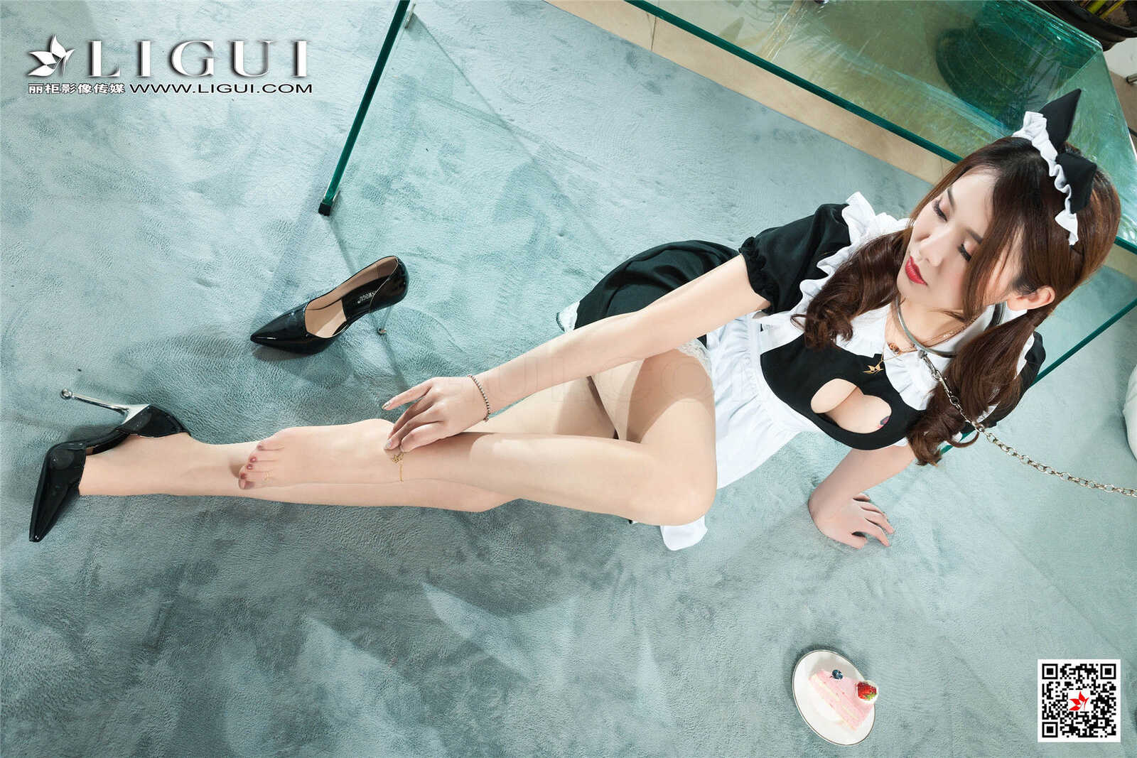 腿模文静《女仆肉丝丝足》 [丽柜LIGUI] 网络丽人第6张