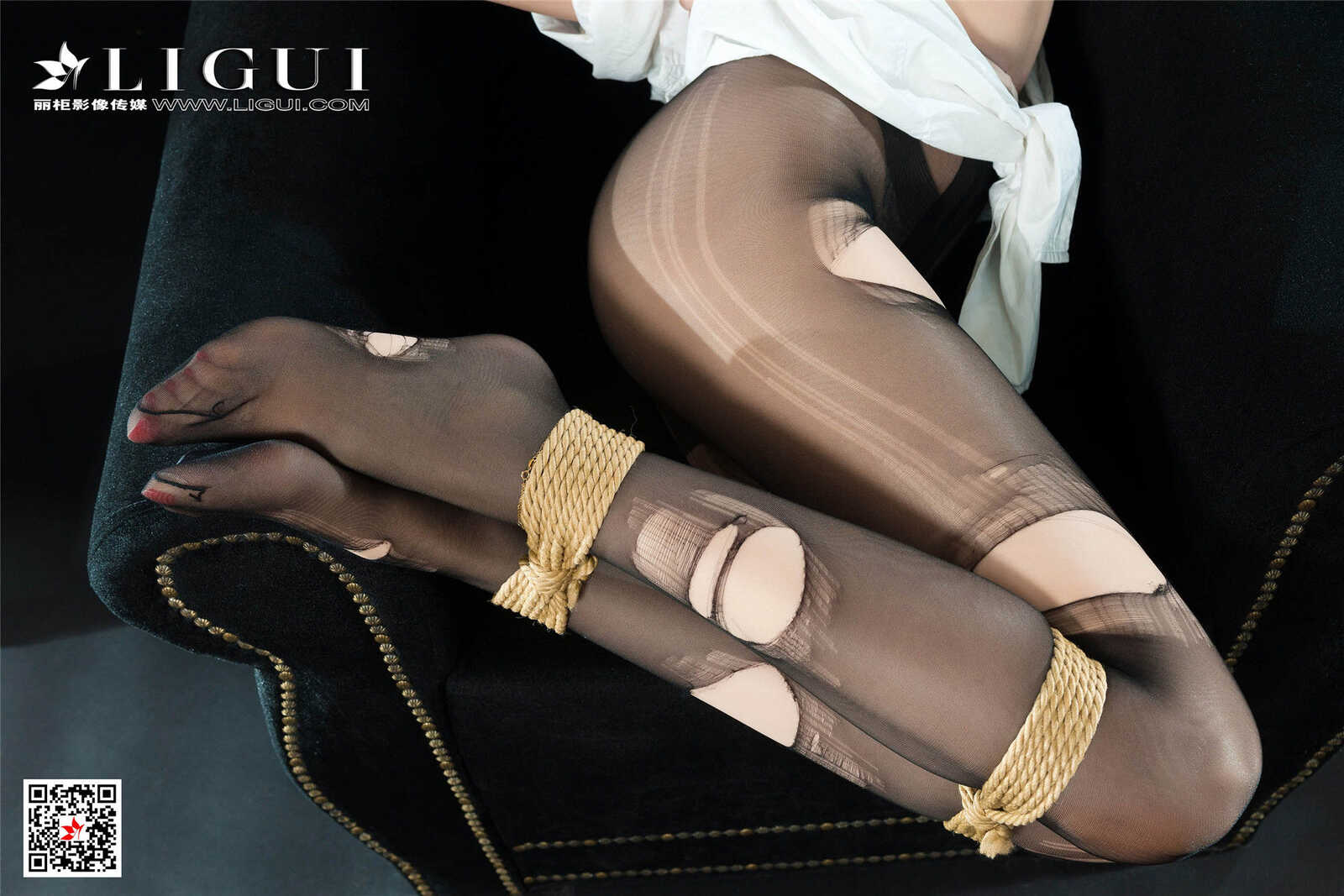 凉儿《黑丝绳艺人体摄影》 [丽柜LiGui美束] 写真第3张