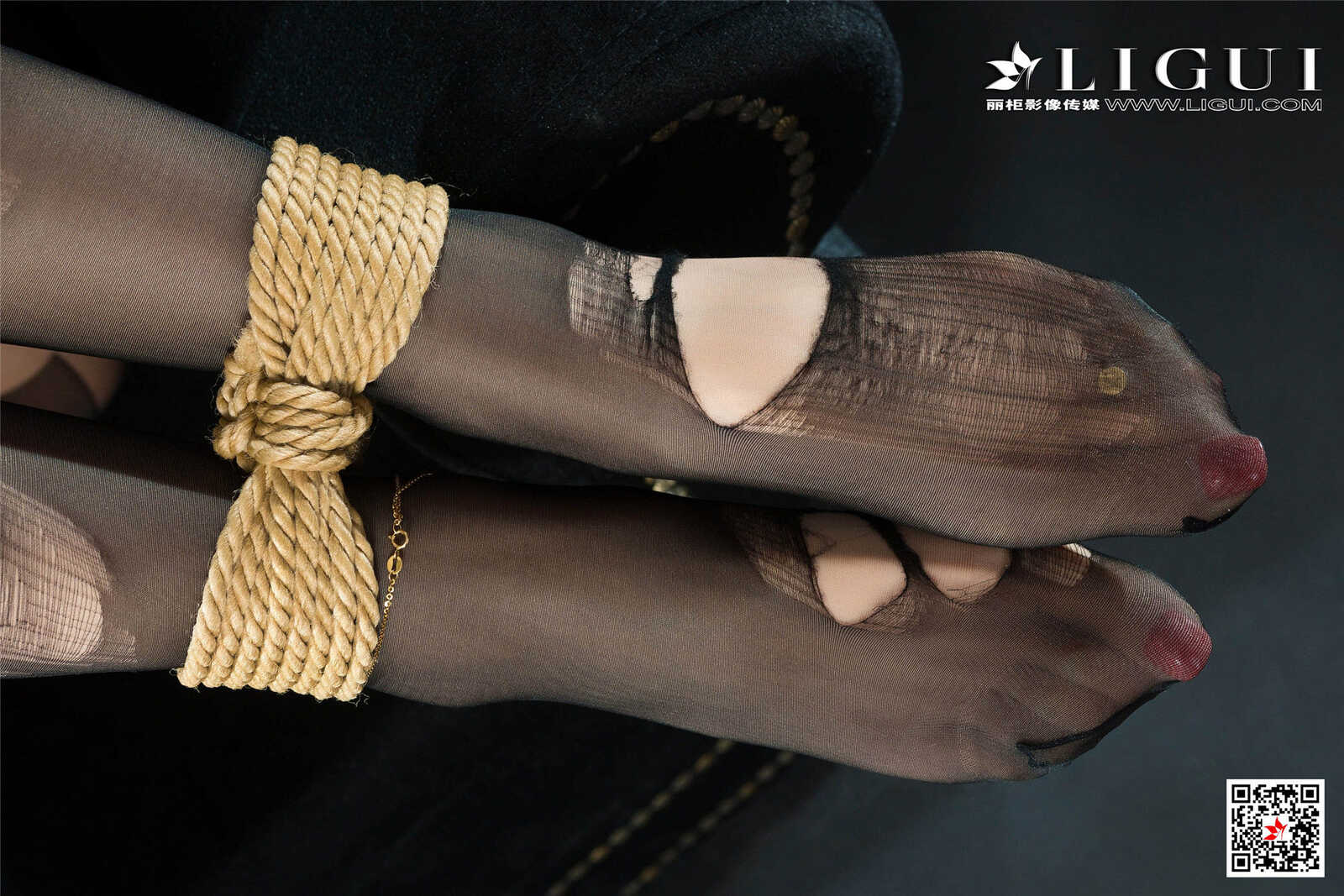 凉儿《黑丝绳艺人体摄影》 [丽柜LiGui美束] 写真第1张