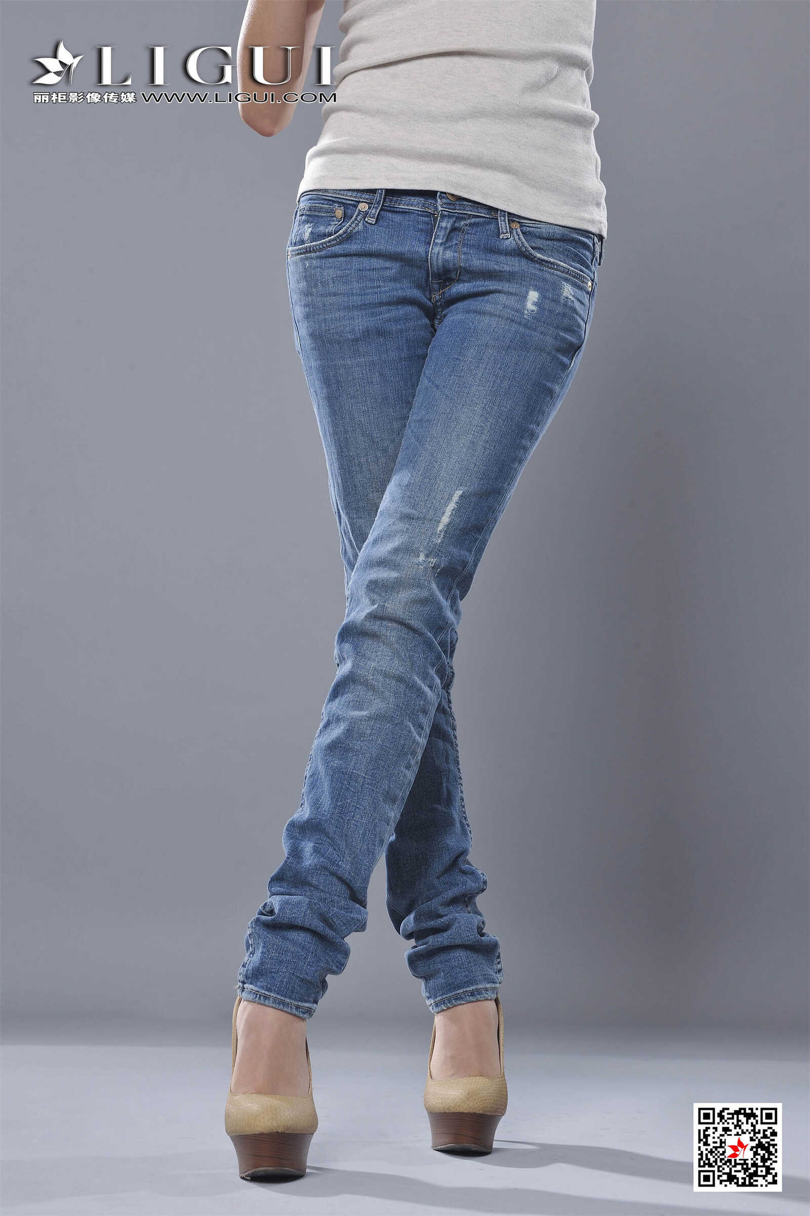 可馨《牛仔紧身裤女郎》 [丽柜Ligui] 写真集第6张