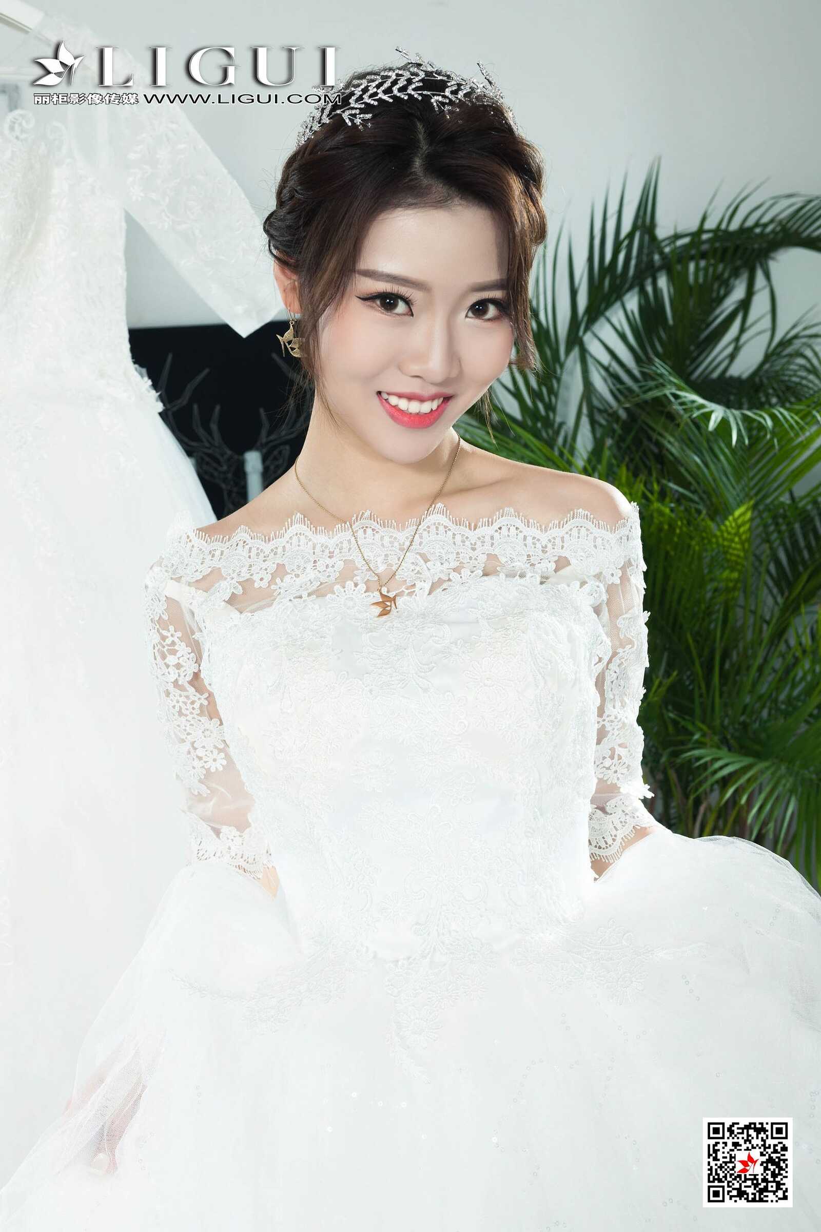 钟情《白丝婚纱新娘》 [丽柜Ligui] 写真集第16张