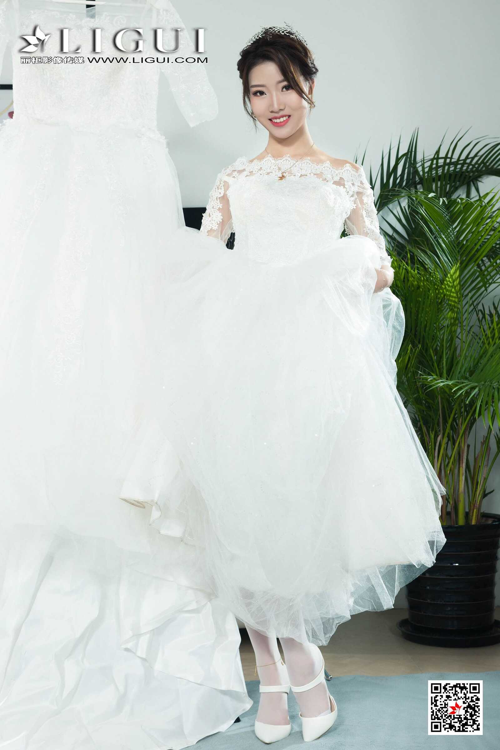 钟情《白丝婚纱新娘》 [丽柜Ligui] 写真集第6张