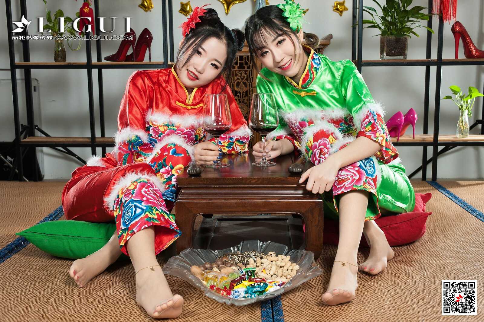 媛媛&amp;amp;鱼妹《新春丝足福利》 [丽柜Ligui] 网络丽第1张