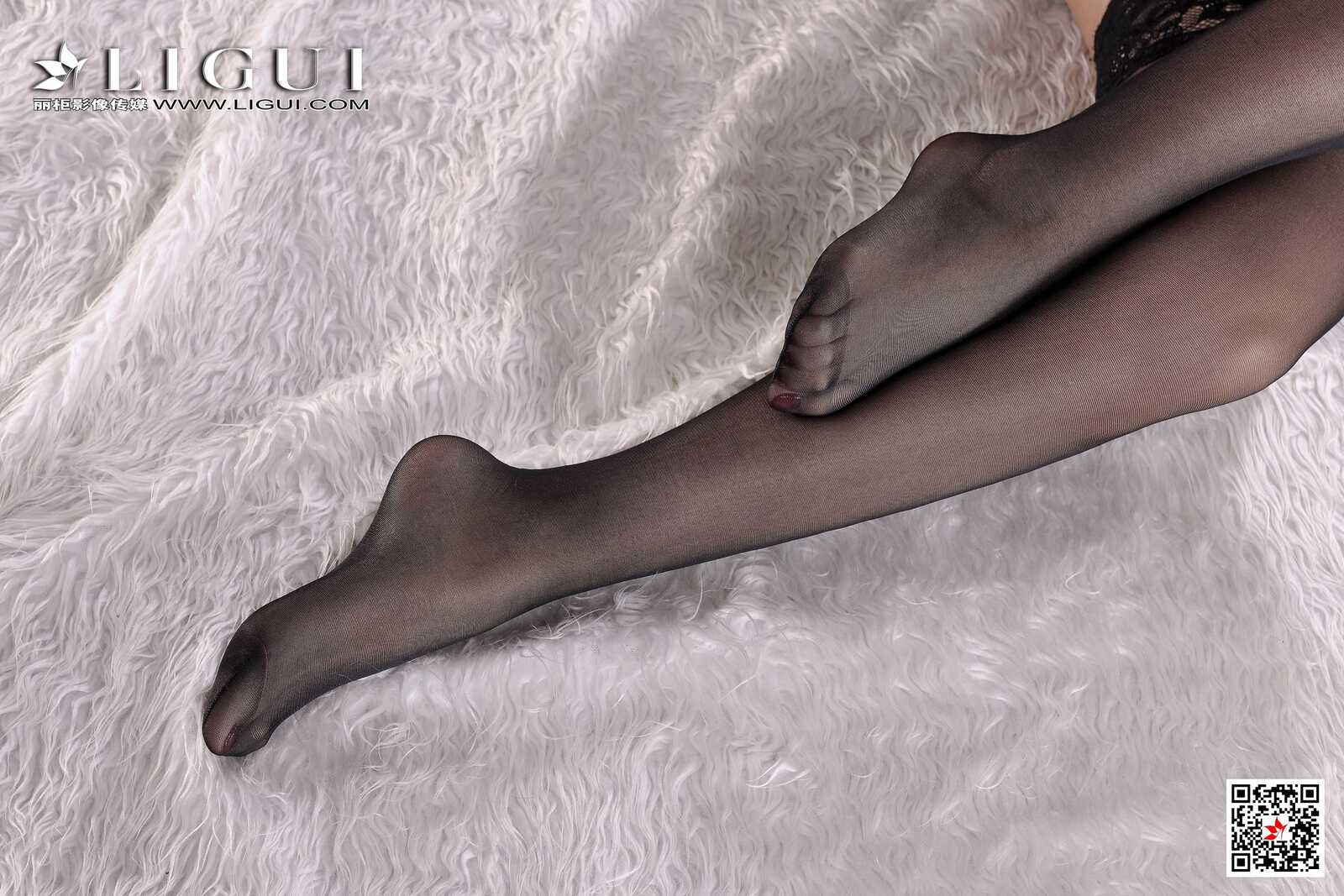 腿模晴晴《黑丝皮衣》 [丽柜Ligui] 网络丽人 写真第3张