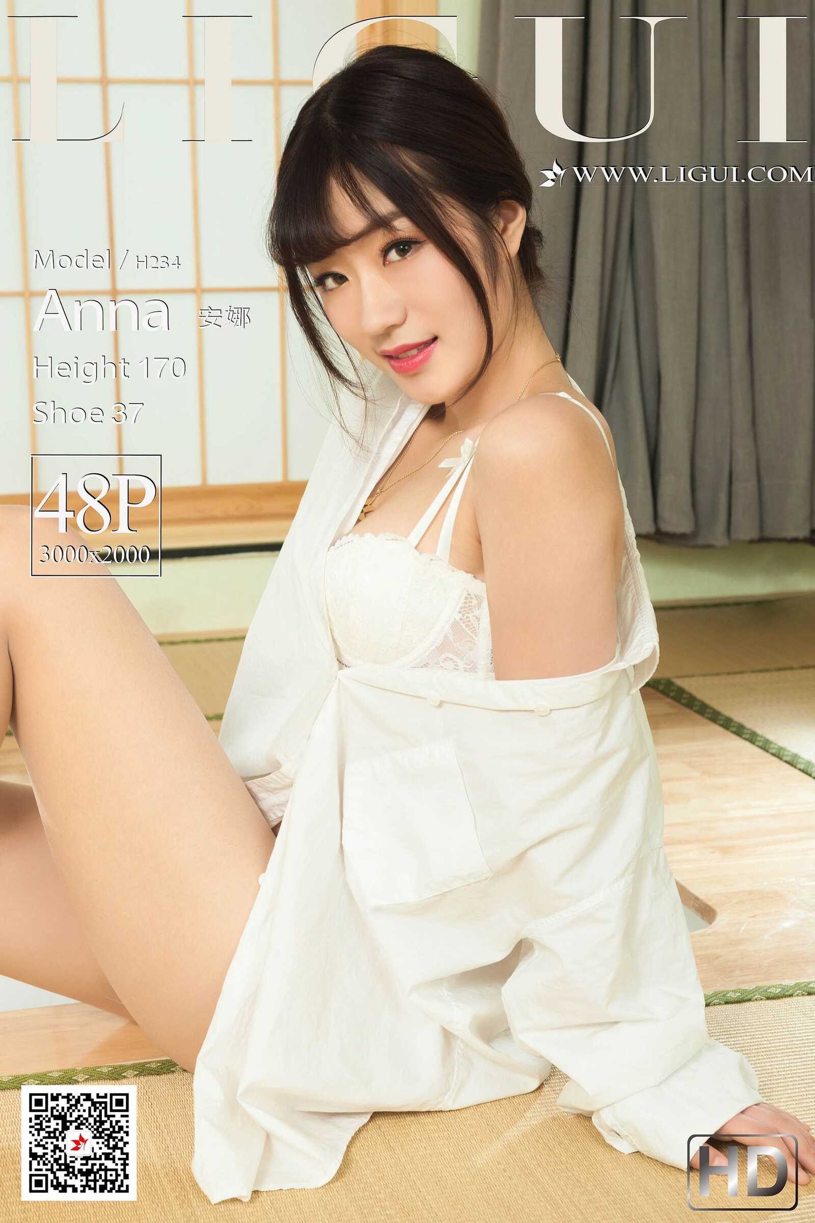 Model 安娜《浴室白衬衫丝足》 [丽柜LIGUI] 写真集第17张