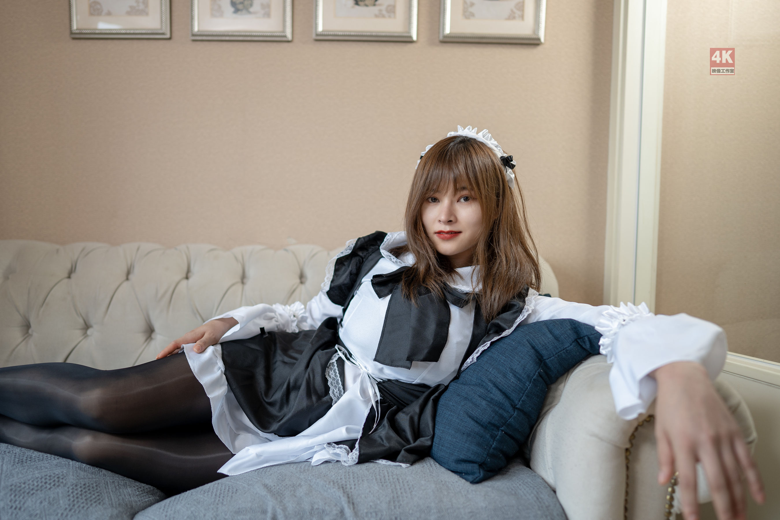 [丽柜Ligui] 网络丽人 Model 奈沐子 《女仆裙装》第2张