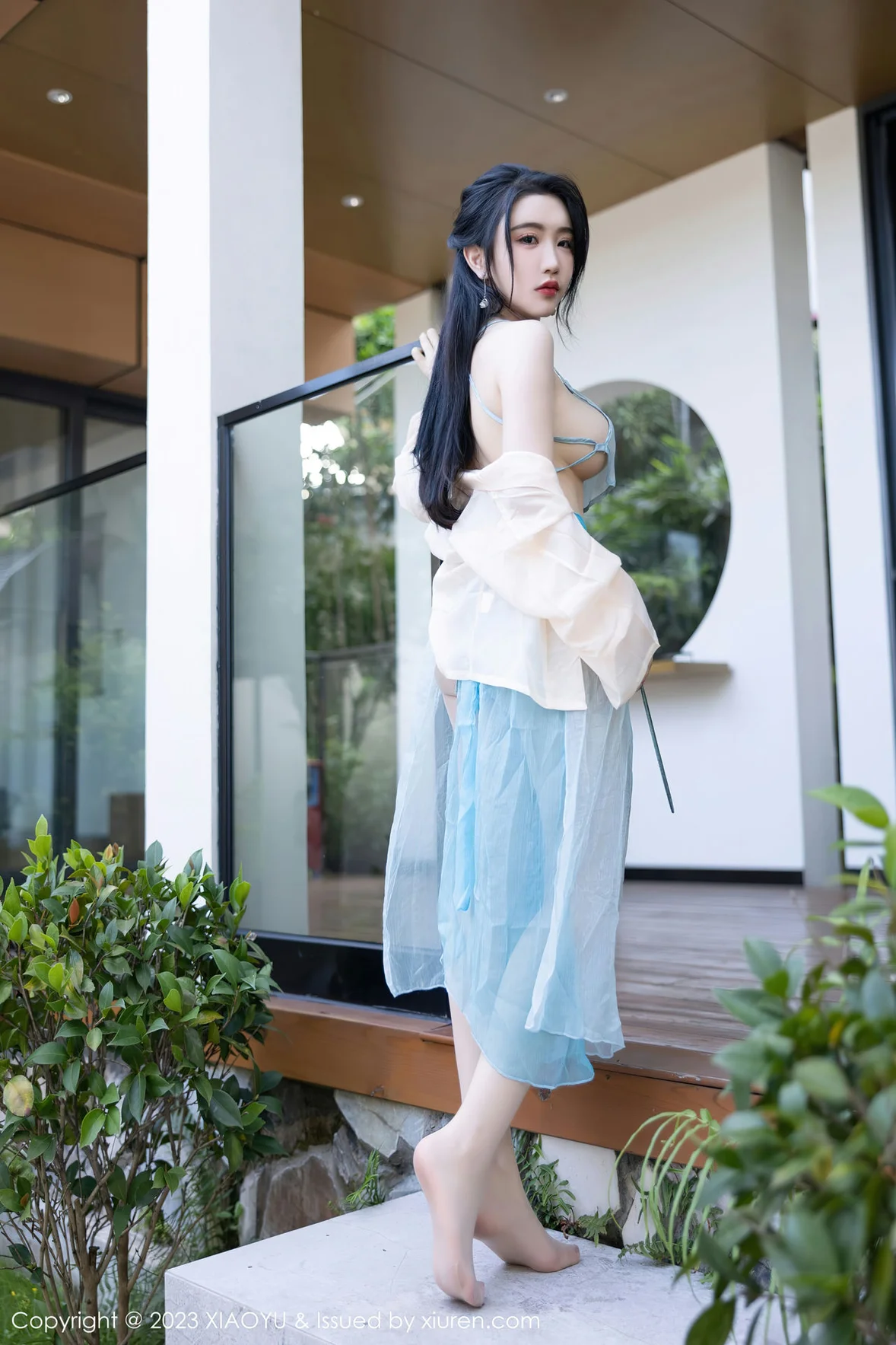  XIAOYU 语画界 Vol.1057 Cherry樱桃酱 淡蓝色古装杭州旅拍 [82P]第7张