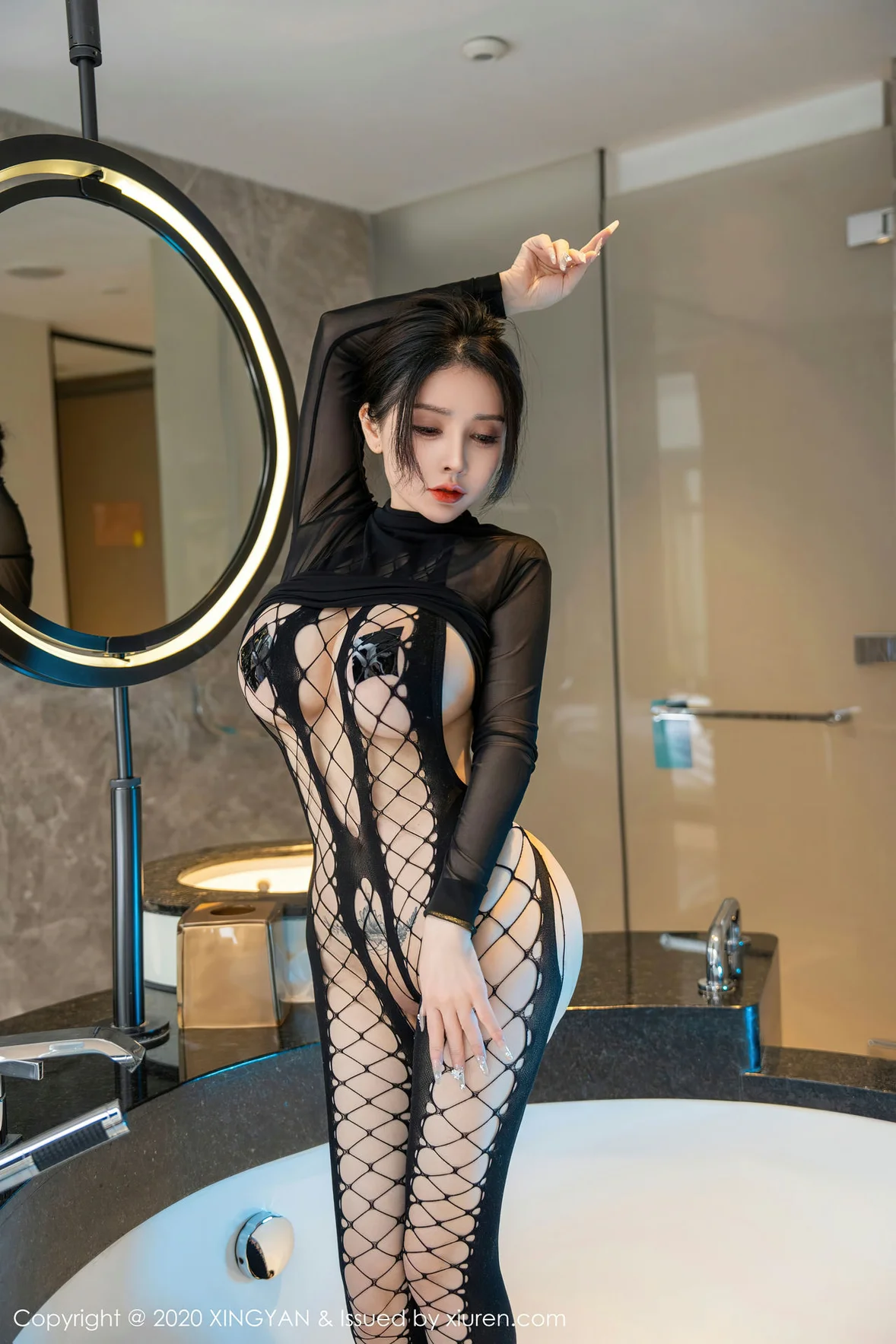  星颜社 Vol.210 潘娇娇 渔网式连体衣写真 [78P]第6张