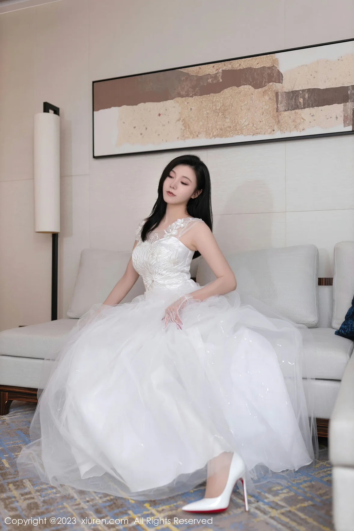  XiuRen 秀人 No.7201 安然anran 白色婚纱性感写真 [80P]第2张