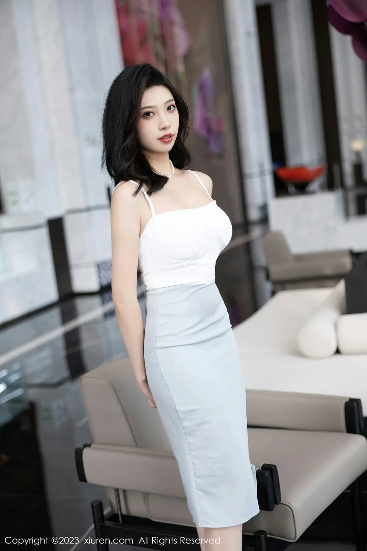  XiuRen 秀人 No.6898 郑颖姗Bev 白色蕾丝内衣性感写真 [83P]第1张