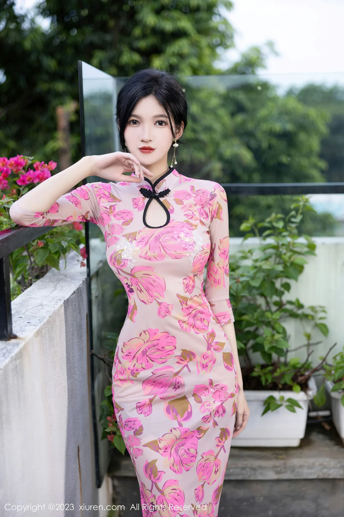  秀人网 No.7388 程程程- 粉色旗袍安吉旅拍 [83P]第3张