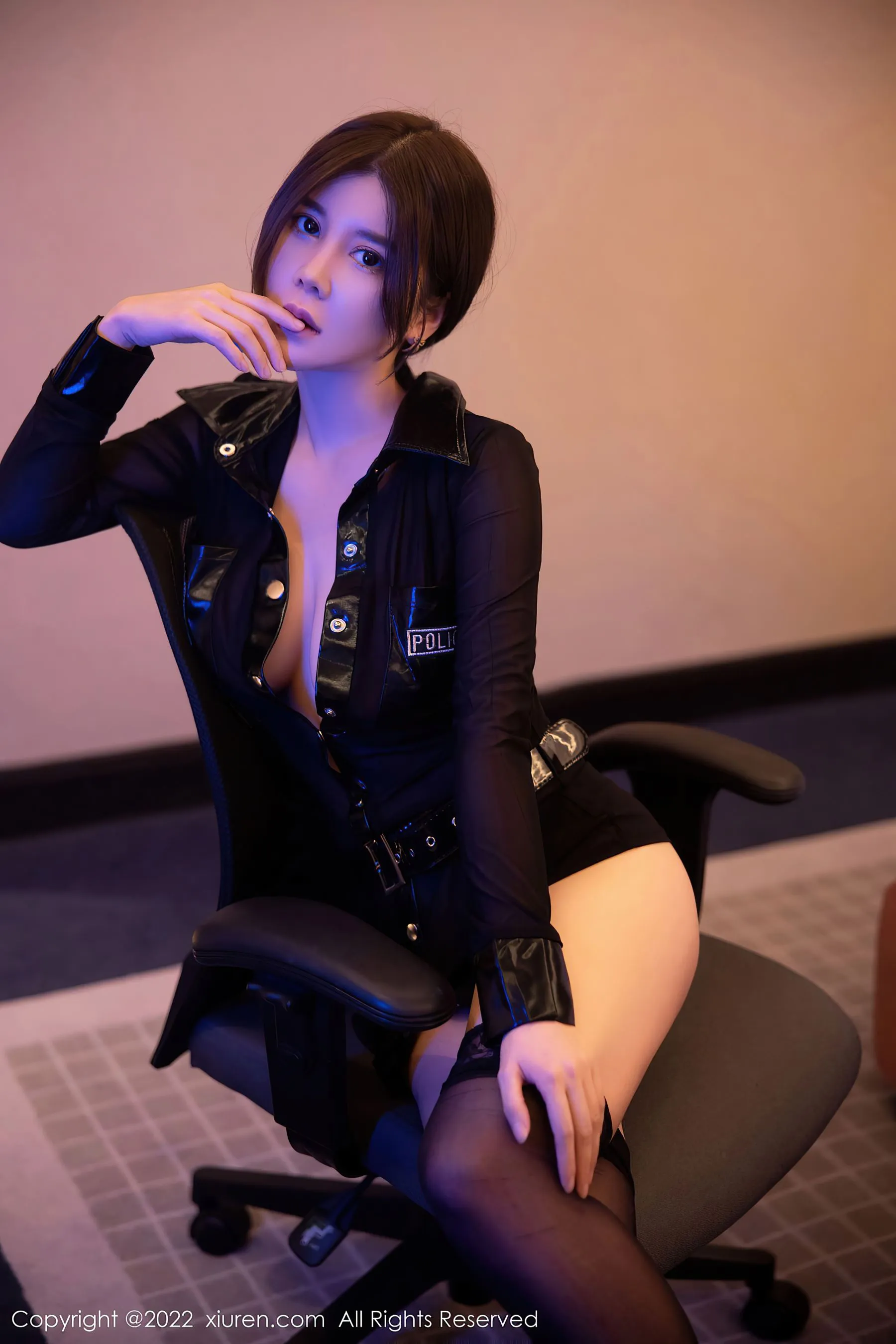  秀人网 No.5750 周jojobaby 制服黑丝第17张