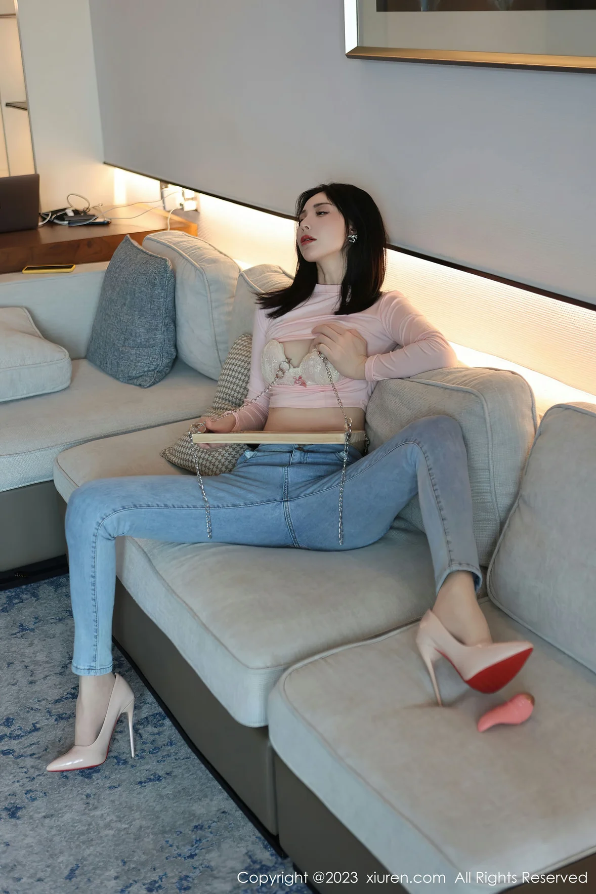  XiuRen 秀人 No.6992 曼柔 粉色蕾丝内衣性感写真 [83P]第11张