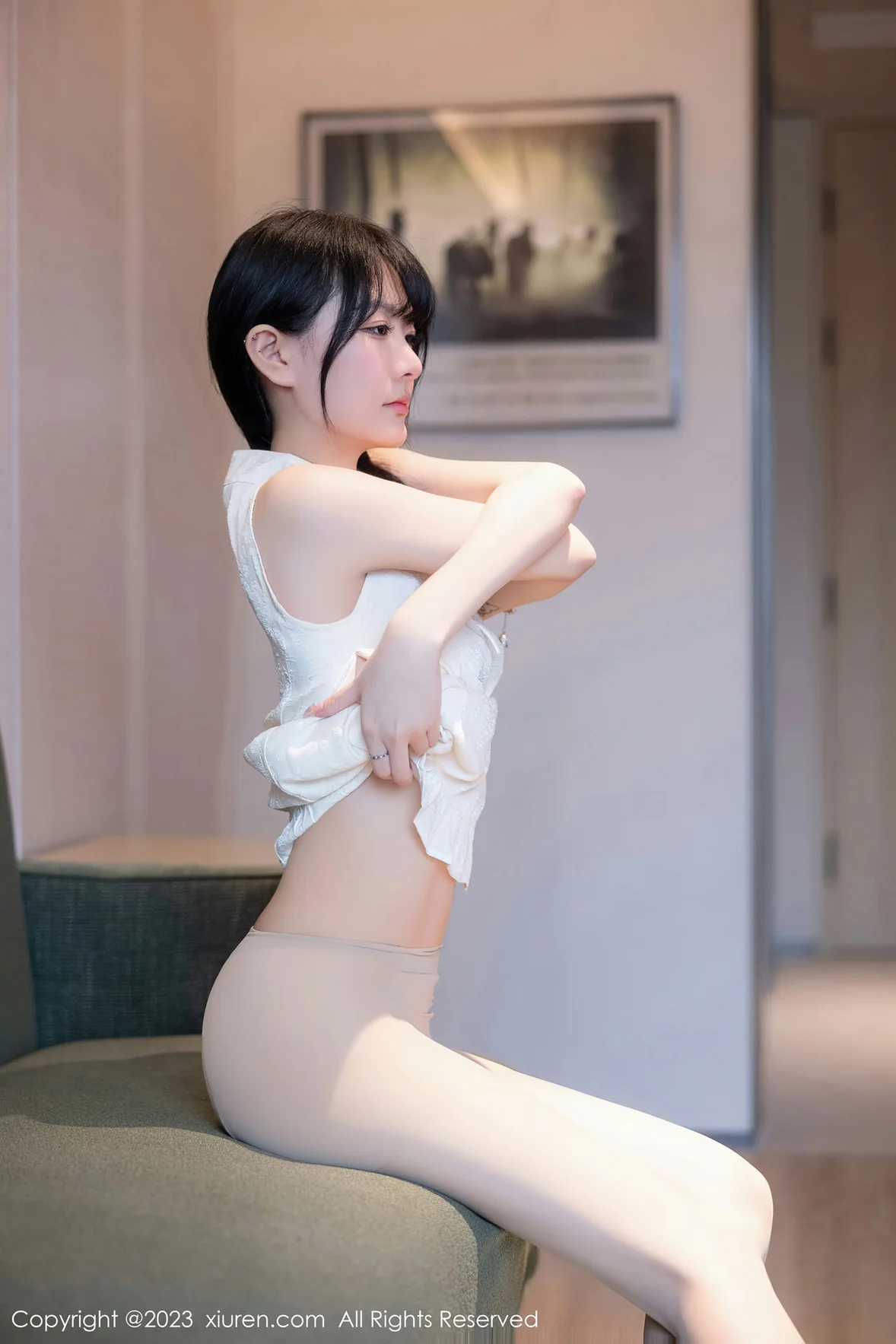  XiuRen 秀人 No.6813 幼幼 白色旗袍性感写真 [81P]第18张