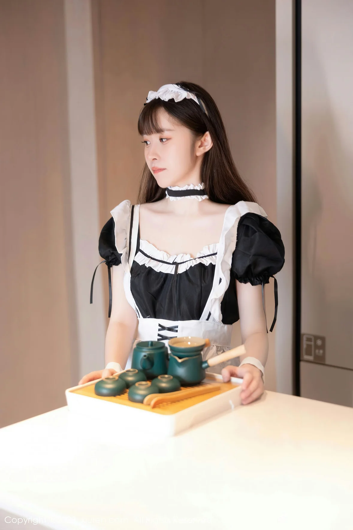  XiuRen 秀人 No.7034 林悠悠 黑色女仆性感写真 [85P]第2张