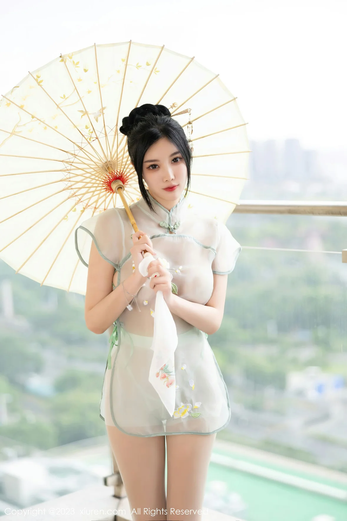  秀人网 No.7410 杨晨晨Yome 轻透薄纱性感写真 [82P]第16张