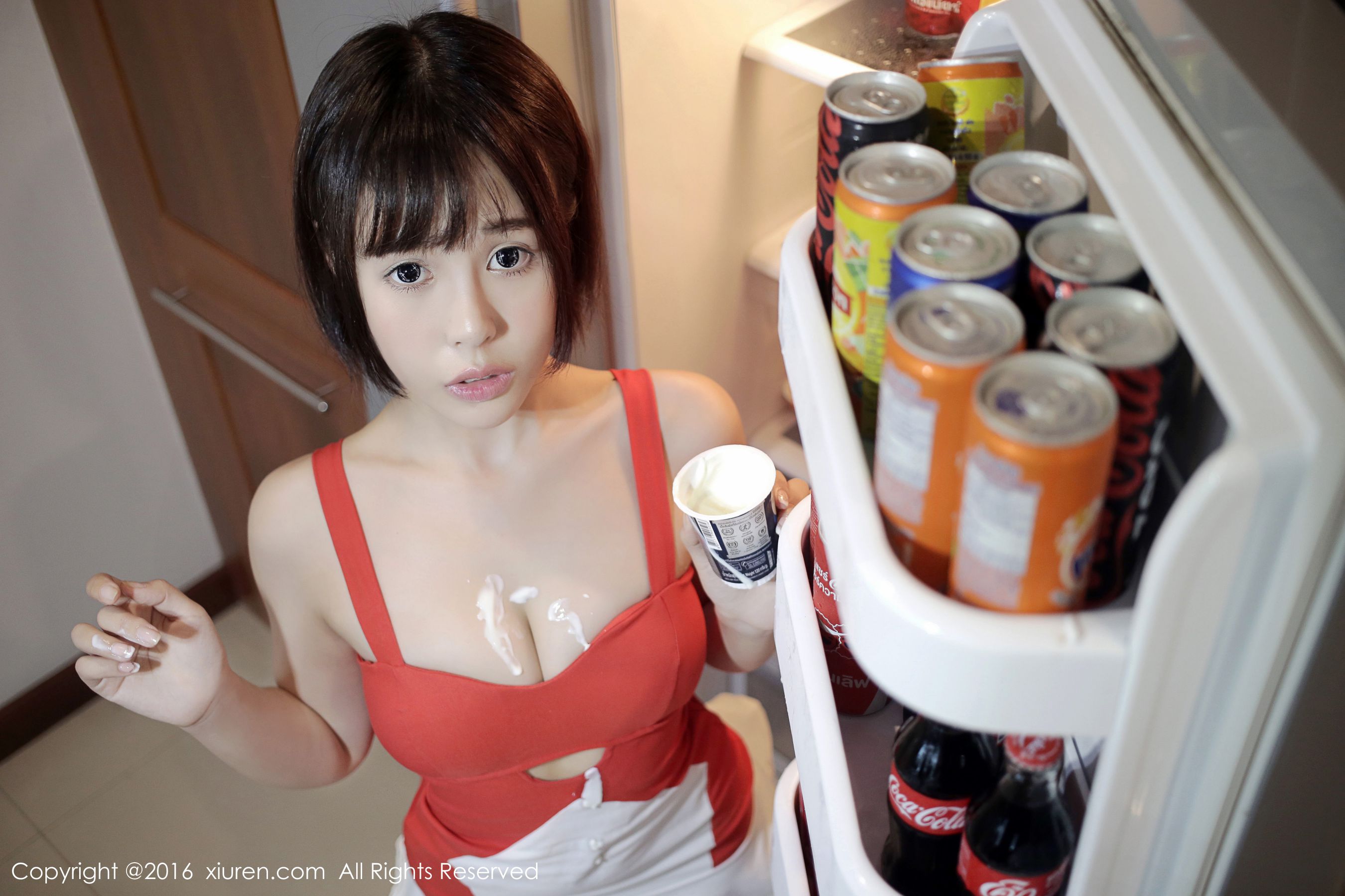  Evelyn艾莉《小红裙》 秀人网 No.665第6张