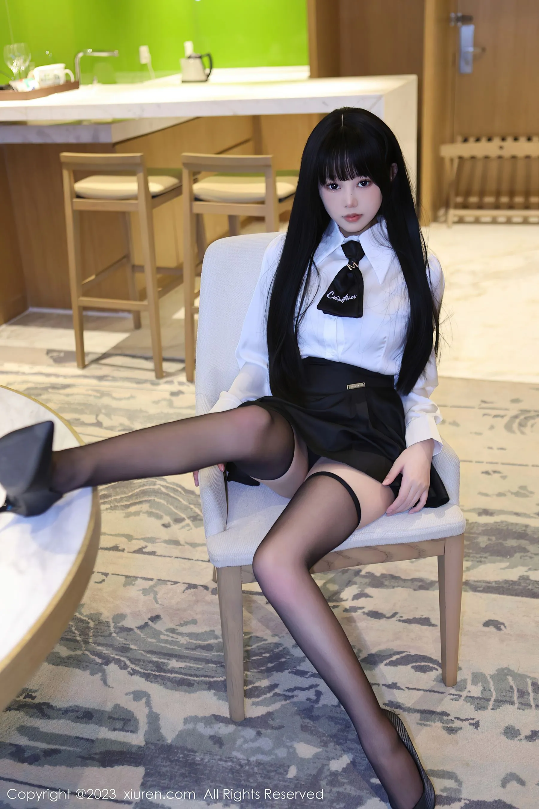  秀人网 No.6685 早川京子 黑丝美腿第22张