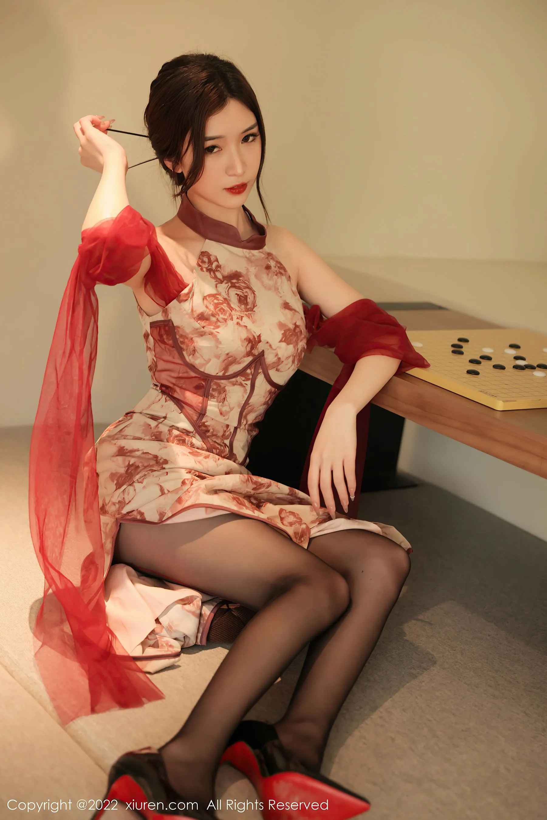 秀人网 No.4959 Hebe韩心雨 新人黑丝第15张