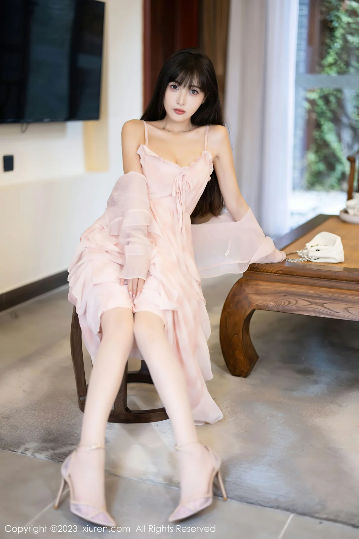  XiuRen 秀人 No.7263 林星阑 粉色丝袜安吉旅拍 [84P]第6张