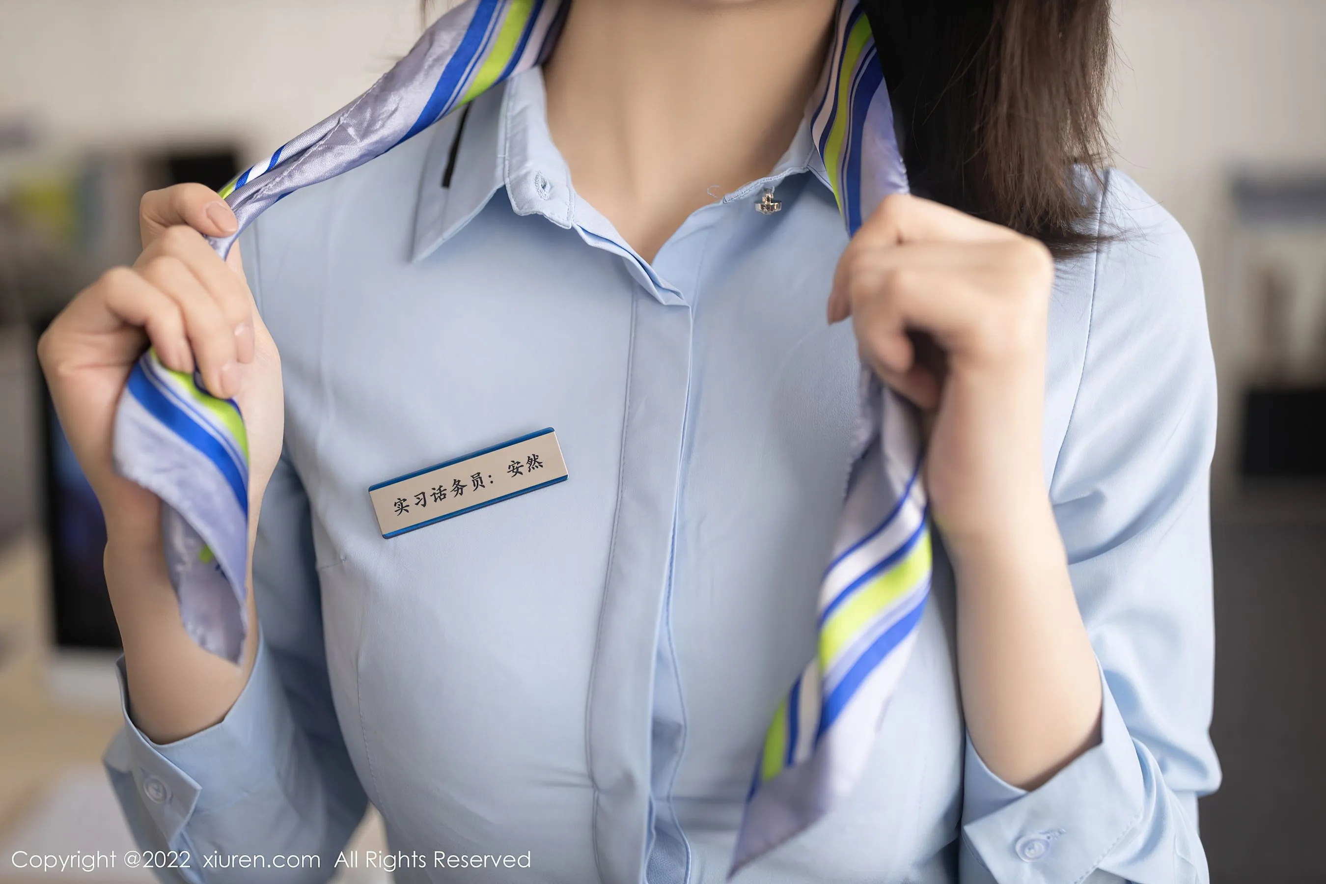  秀人网 No.5021 安然anran 黑丝美腿第6张