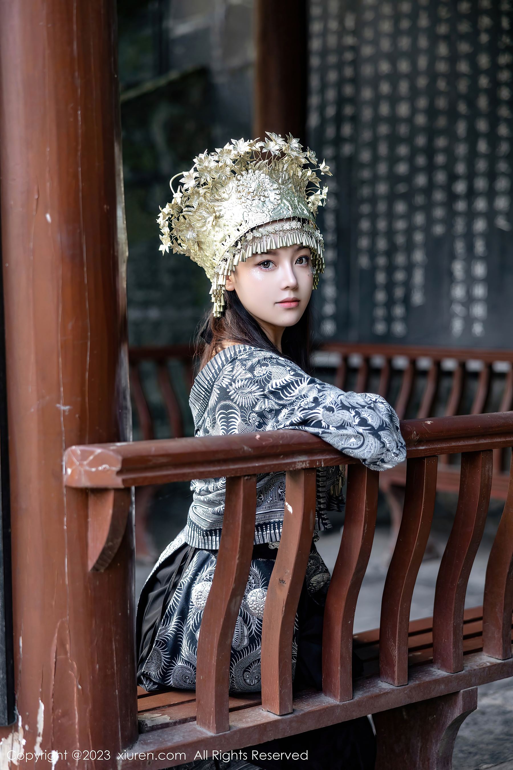  XiuRen 秀人 No.7448 豆瓣酱 苗族服饰第26张