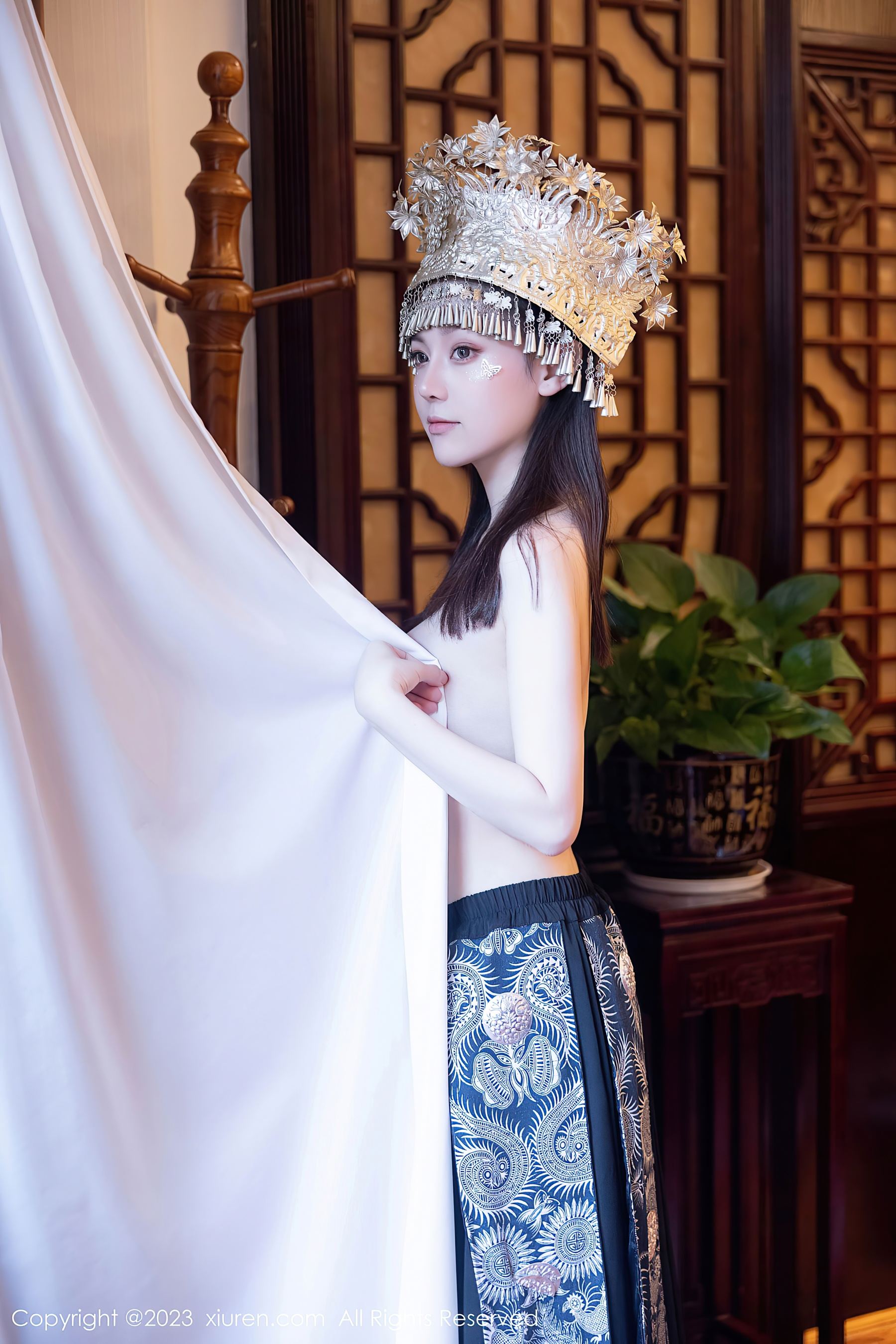  XiuRen 秀人 No.7448 豆瓣酱 苗族服饰第14张