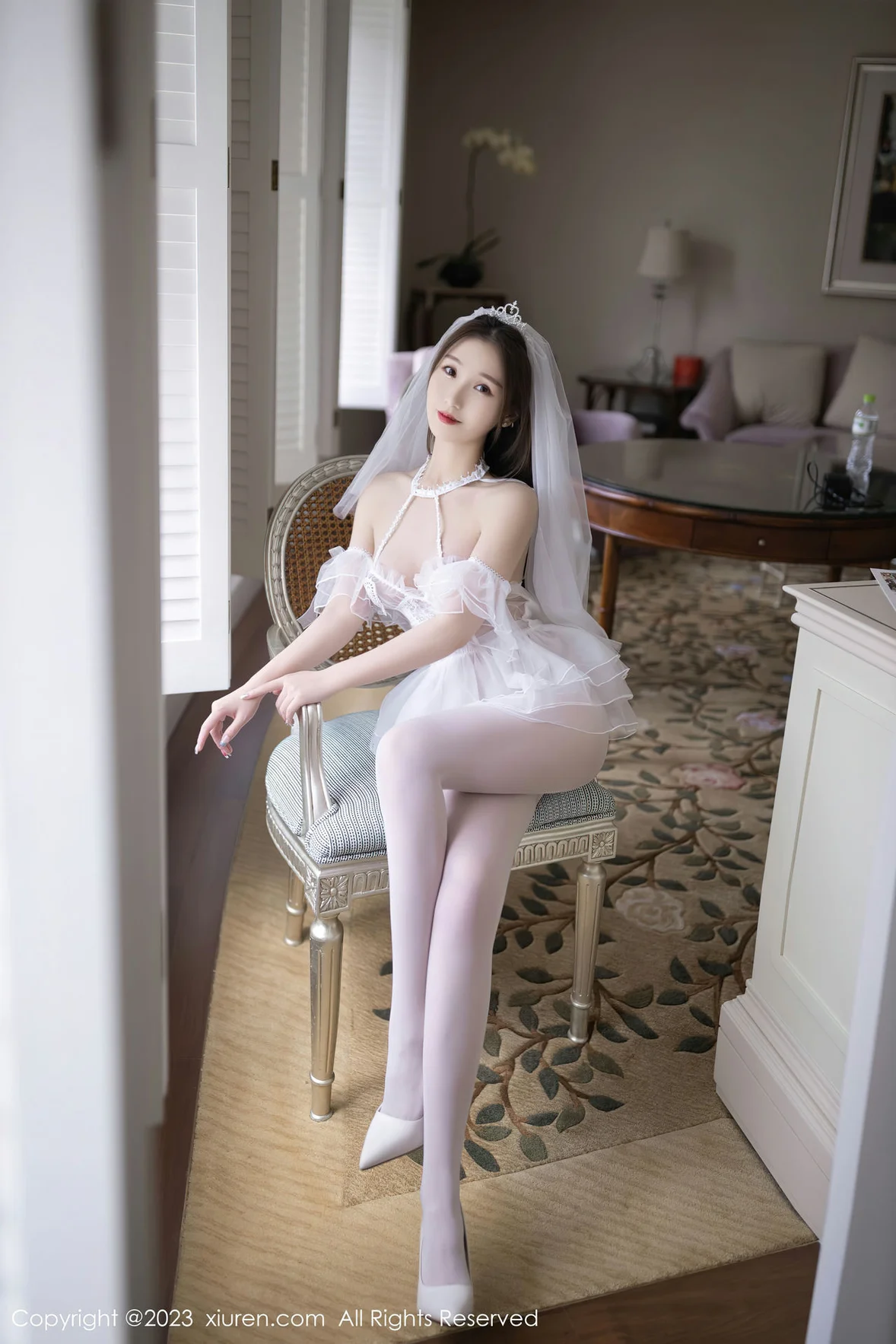  XiuRen 秀人 No.7104 杏子Yada 蕾丝婚纱性感写真 [86P]第8张