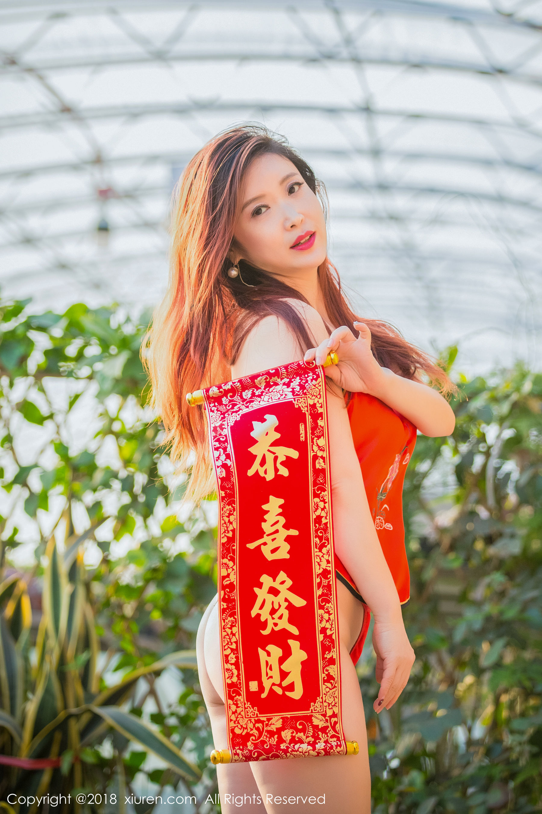  西希白兔《新年祝福主题系列》 秀人 No.887第6张