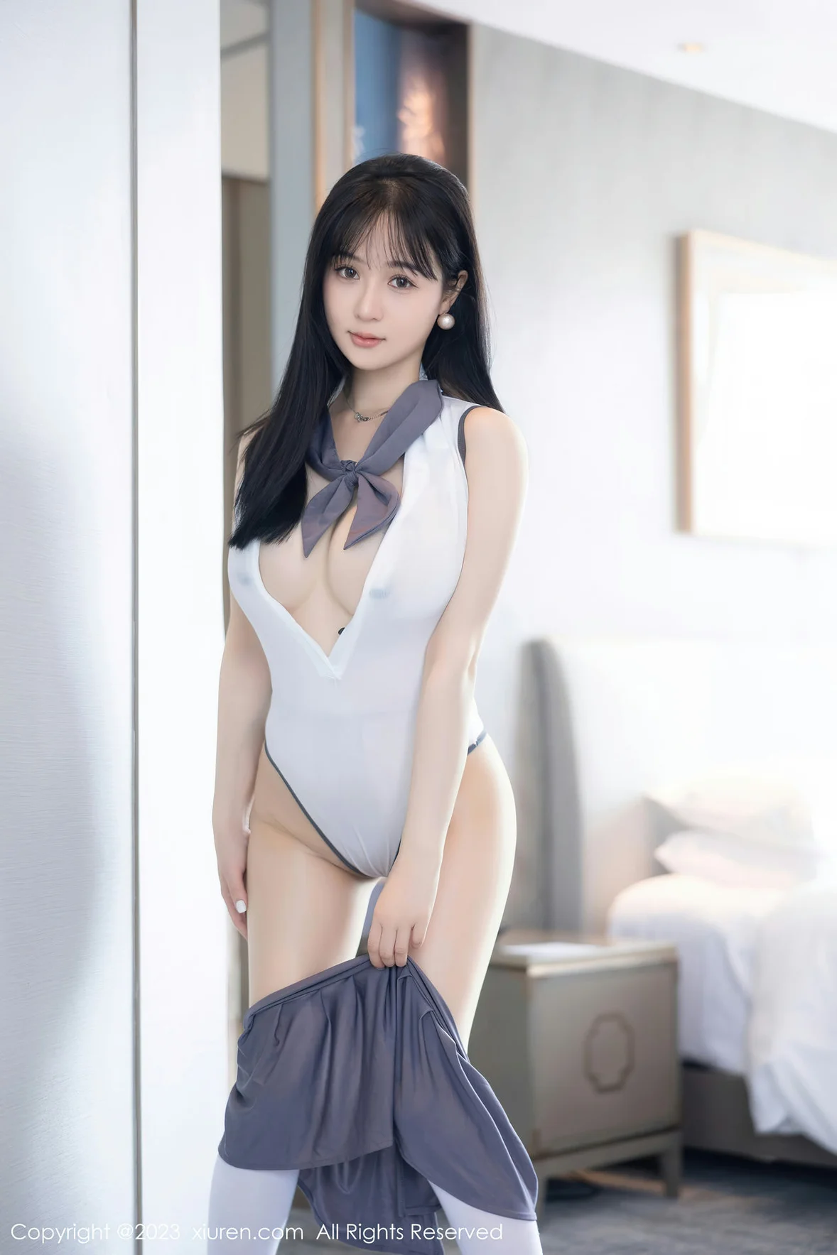  XiuRen 秀人 No.6818 柚琪Rich 轻透高开叉性感写真 [99P]第14张