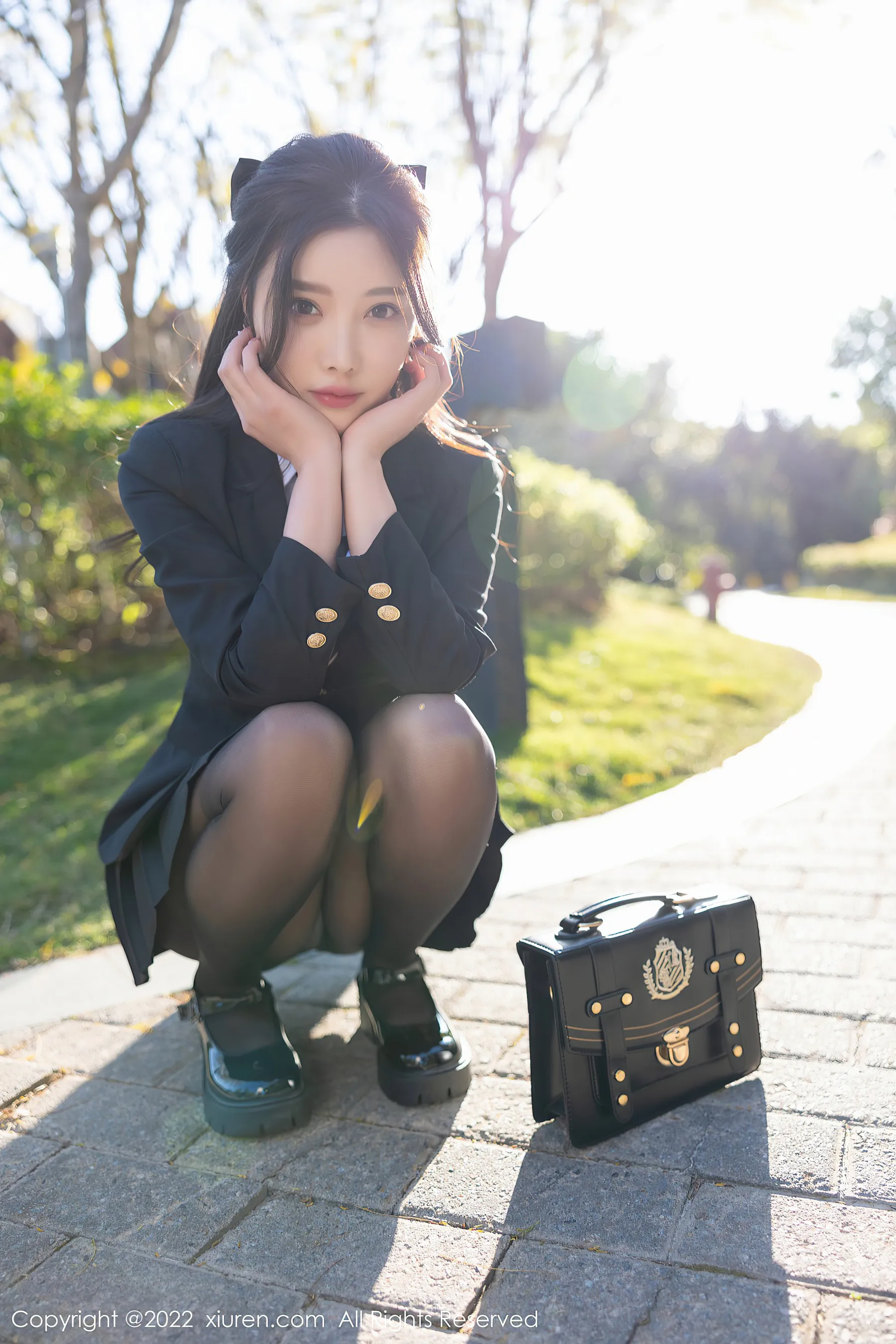 秀人网 No.4721 杨晨晨Yome 黑丝美臀学生装第17张