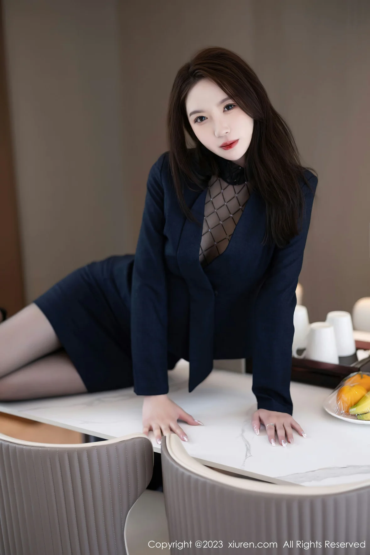  XiuRen 秀人 No.6914 梦心玥 薄纱高开叉性感写真 [90P]第6张