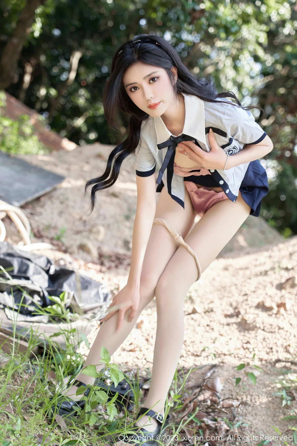  XiuRen 秀人 No.7028 浅浅Danny 性感Jk户外写真 [96P]第19张