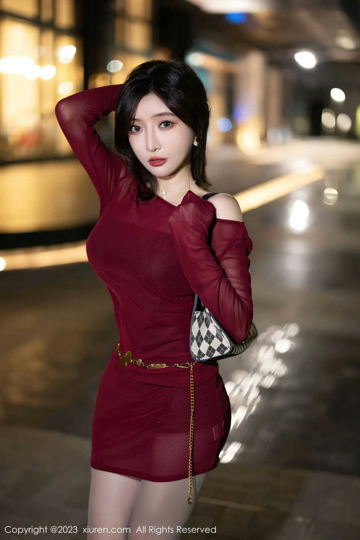  秀人网 No.7400 王馨瑶yanni 黑色情趣内衣安吉旅拍 [93P]第2张