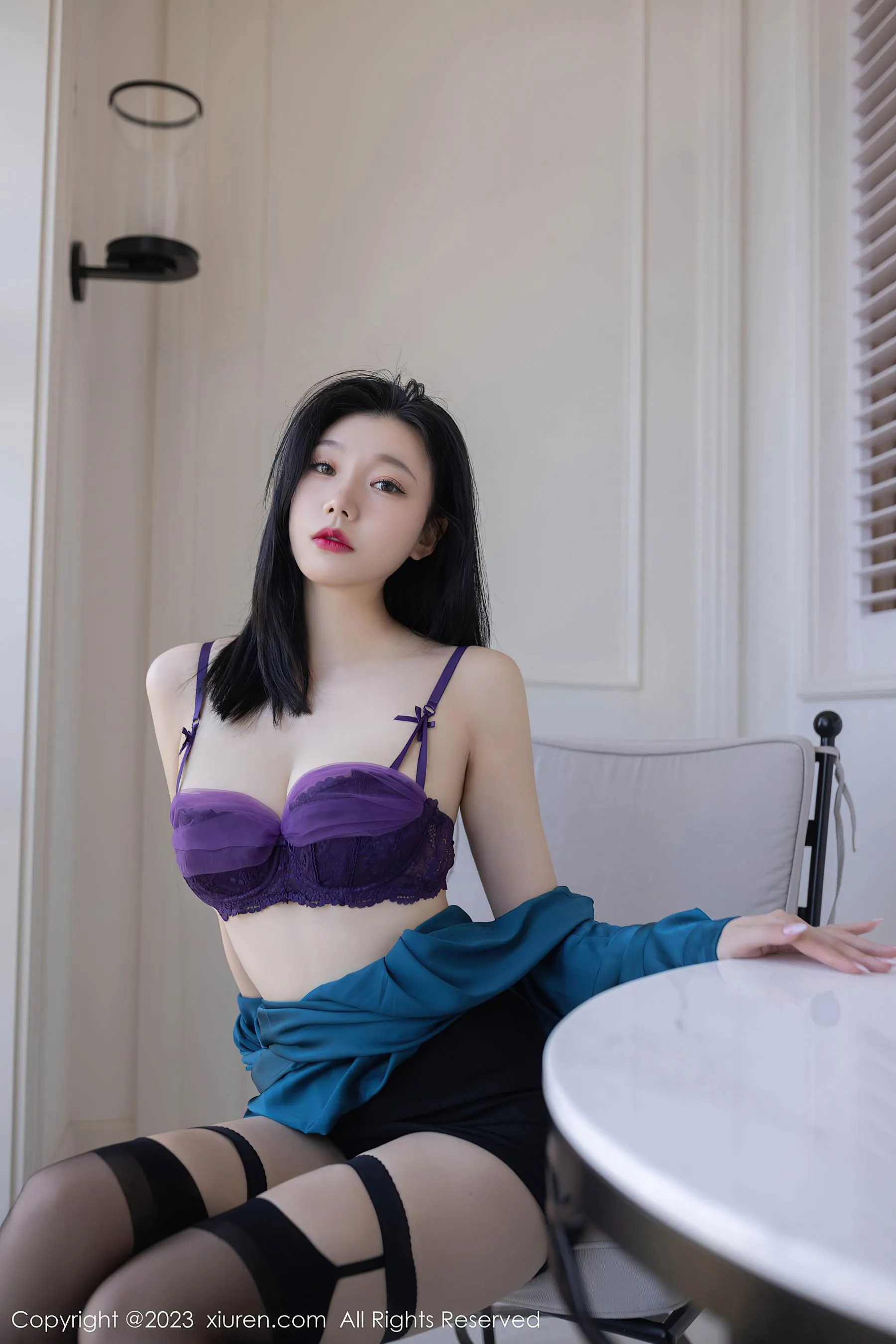  秀人网 No.6413 安然anran 黑丝美腿第8张