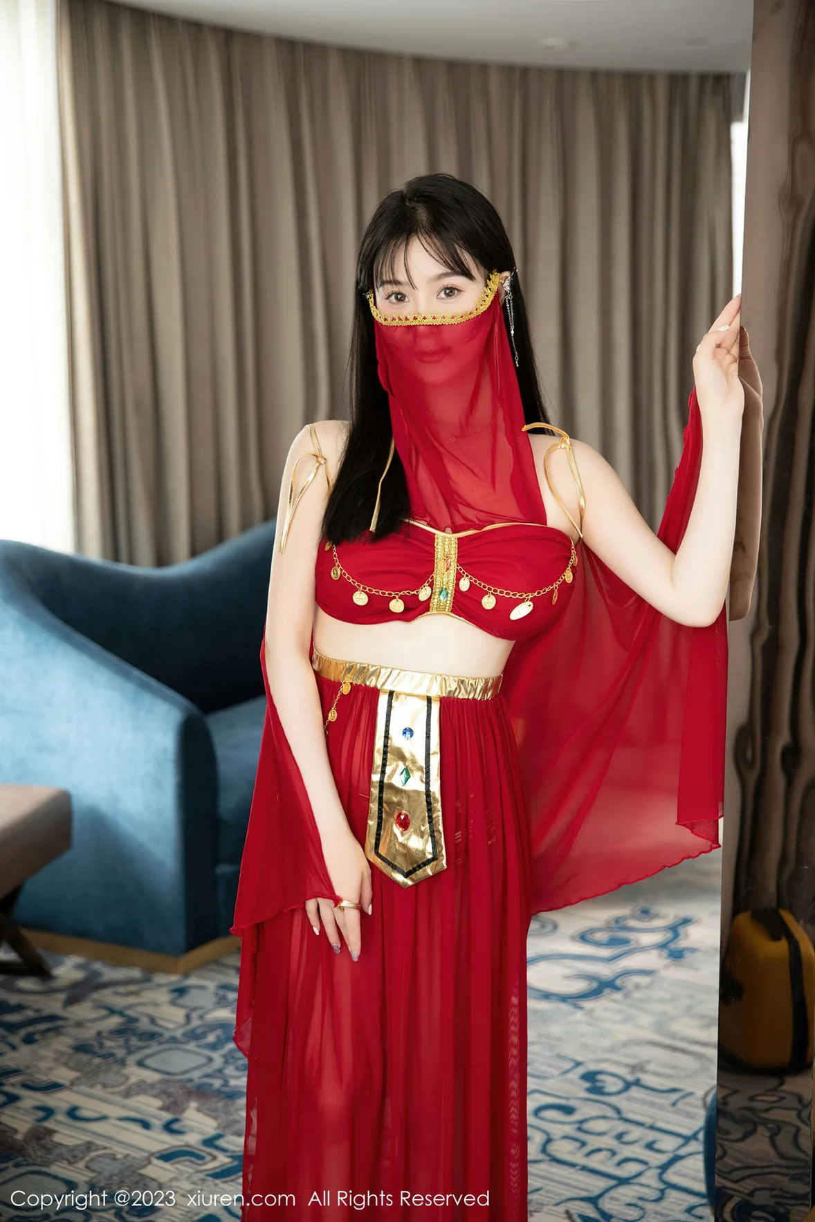  XiuRen 秀人 No.7103 柚琪Rich 红色西域舞服性感写真 [74P]第4张