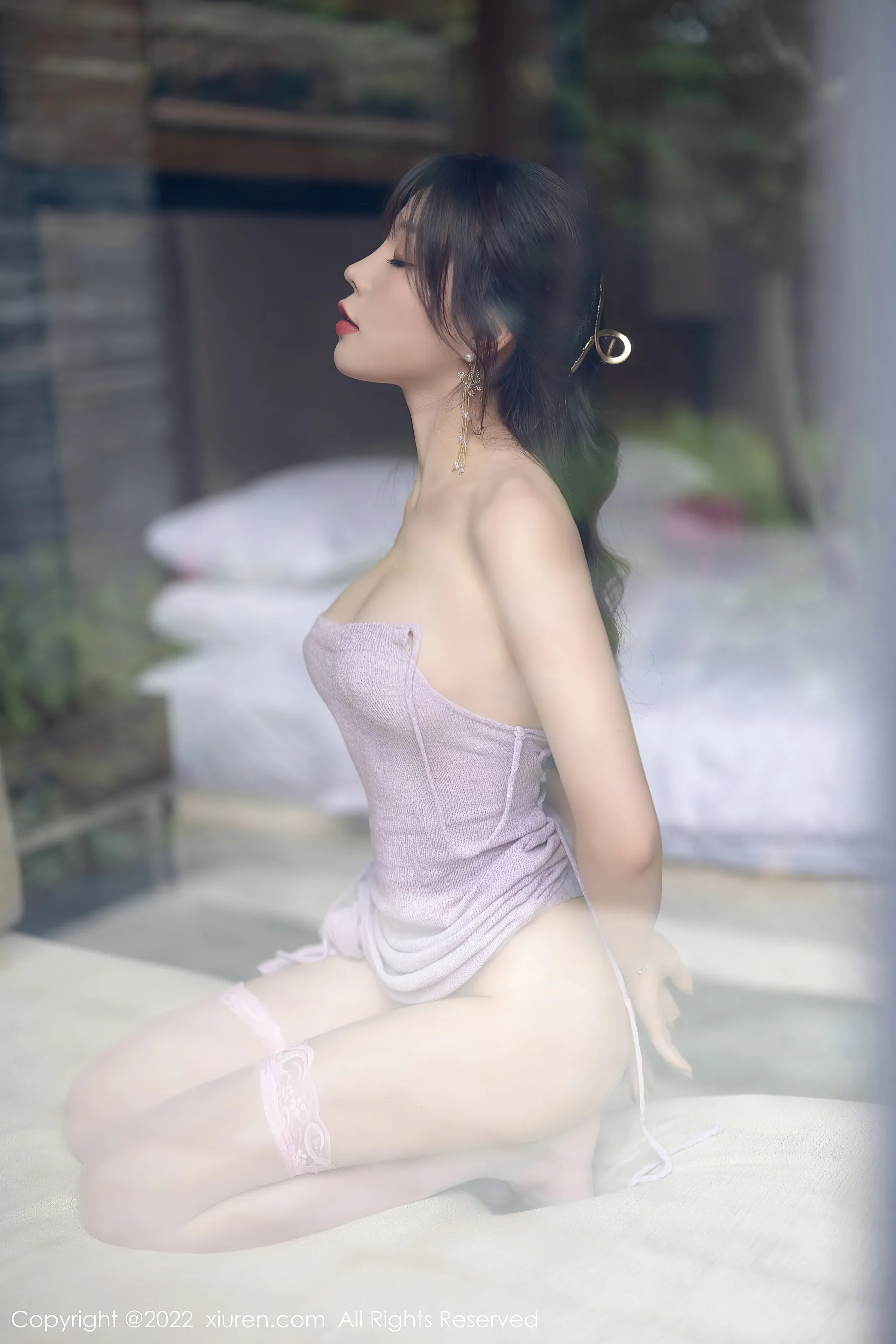  秀人网 No.4734 芝芝Booty 美腿丝袜长裙写真第9张