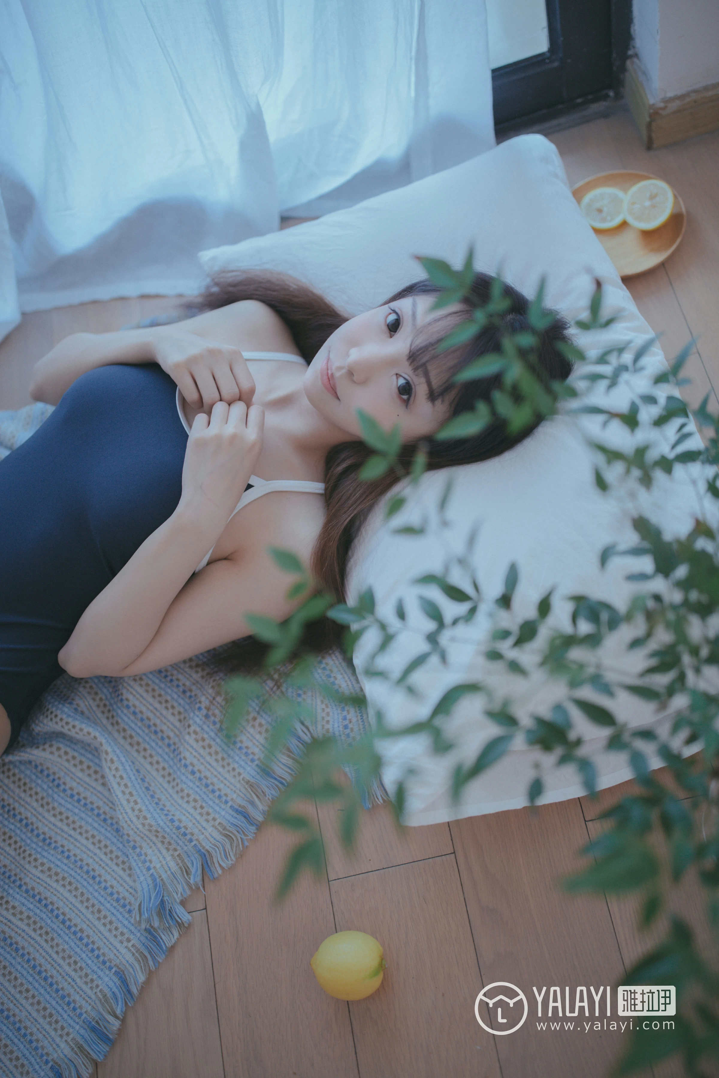 [YALAYI雅拉伊]NO.068 蓝帘幽梦 水花儿 蓝色连体运动内衣性感私房写真集第8张
