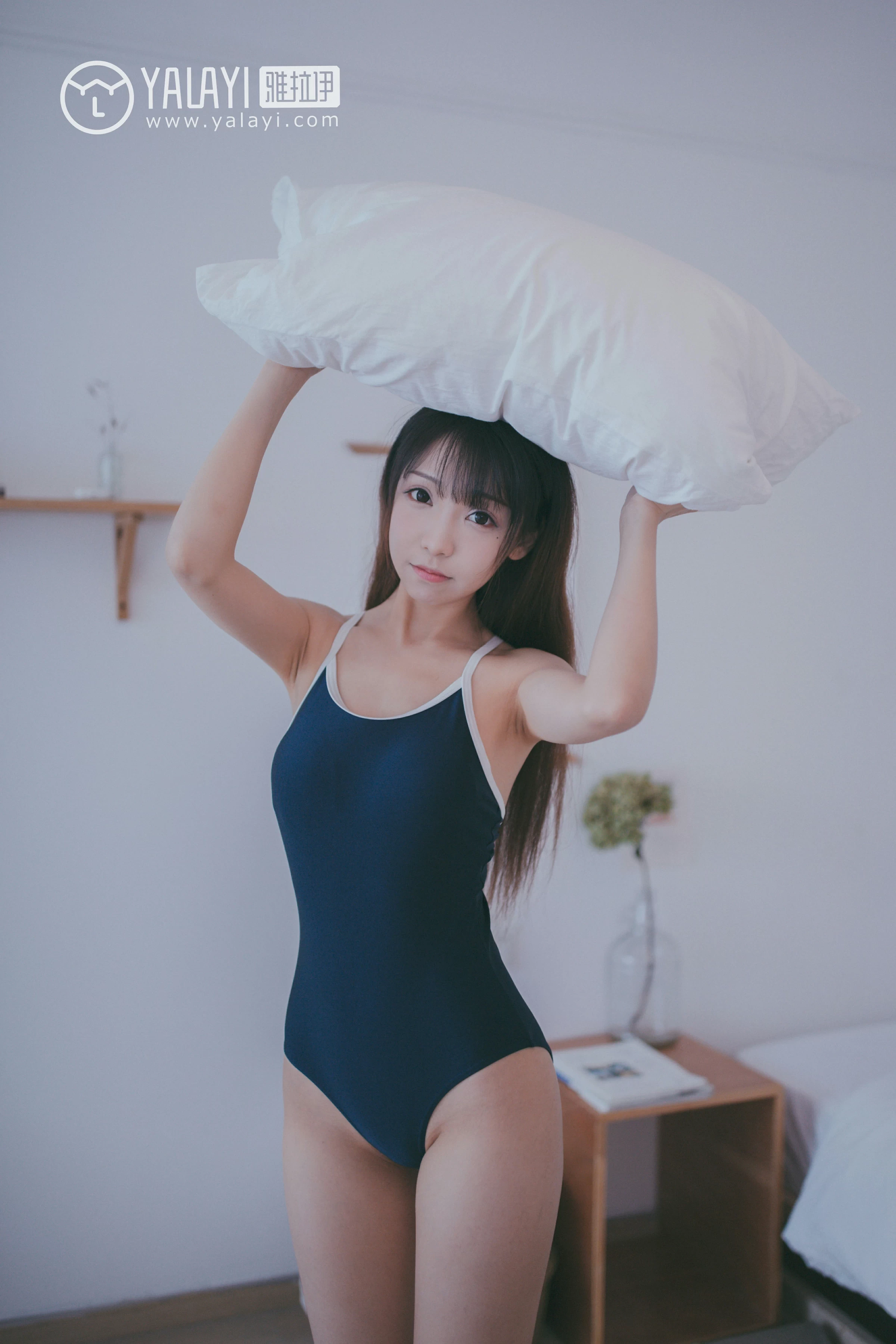 [YALAYI雅拉伊]NO.068 蓝帘幽梦 水花儿 蓝色连体运动内衣性感私房写真集第17张